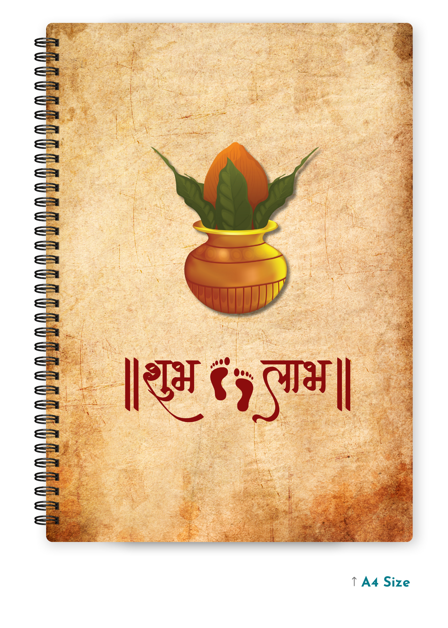 SHUBH LAABH cover page - A4 / B5 Size Wiro Notebook