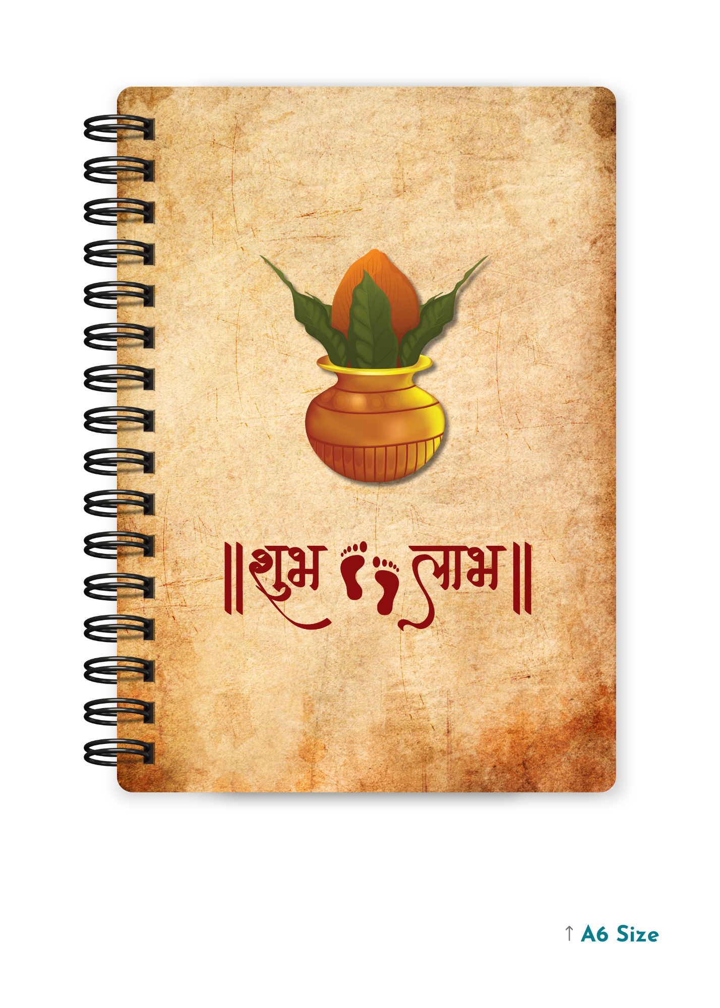 SHUBH LAABH cover page - A5 / A6 Size Wiro Notebook