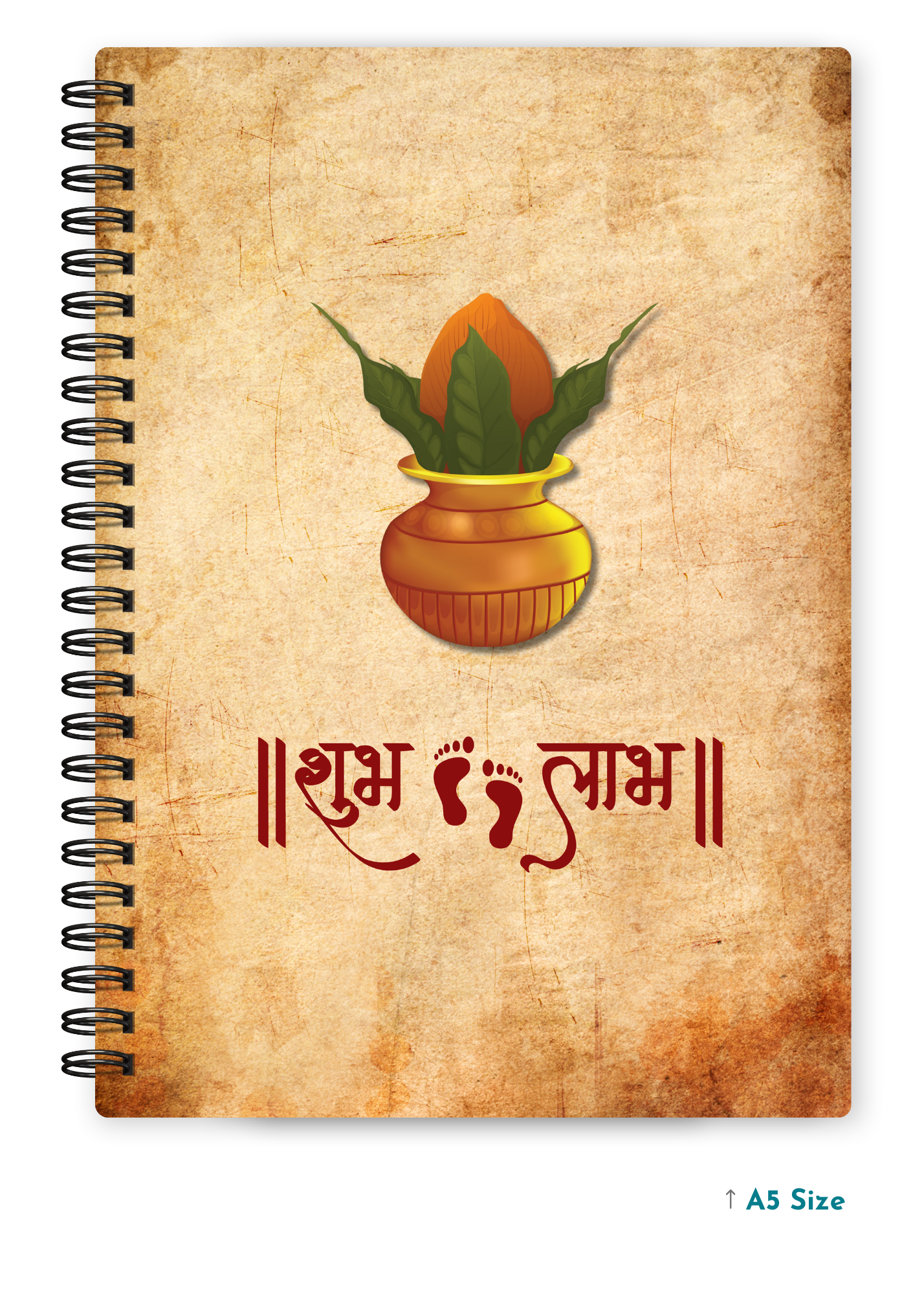 SHUBH LAABH cover page - A5 / A6 Size Wiro Notebook