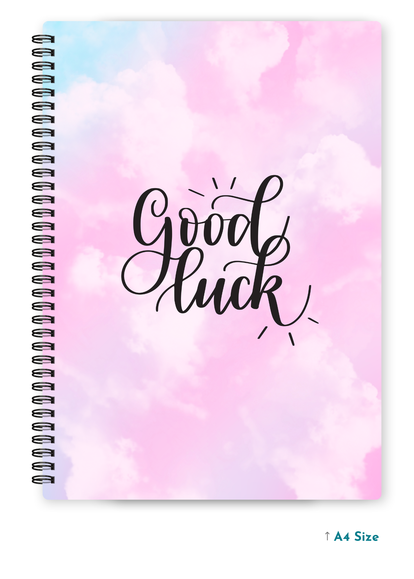 GOOD LUCK (1) cover page - A4 / B5 Size Wiro Notebook