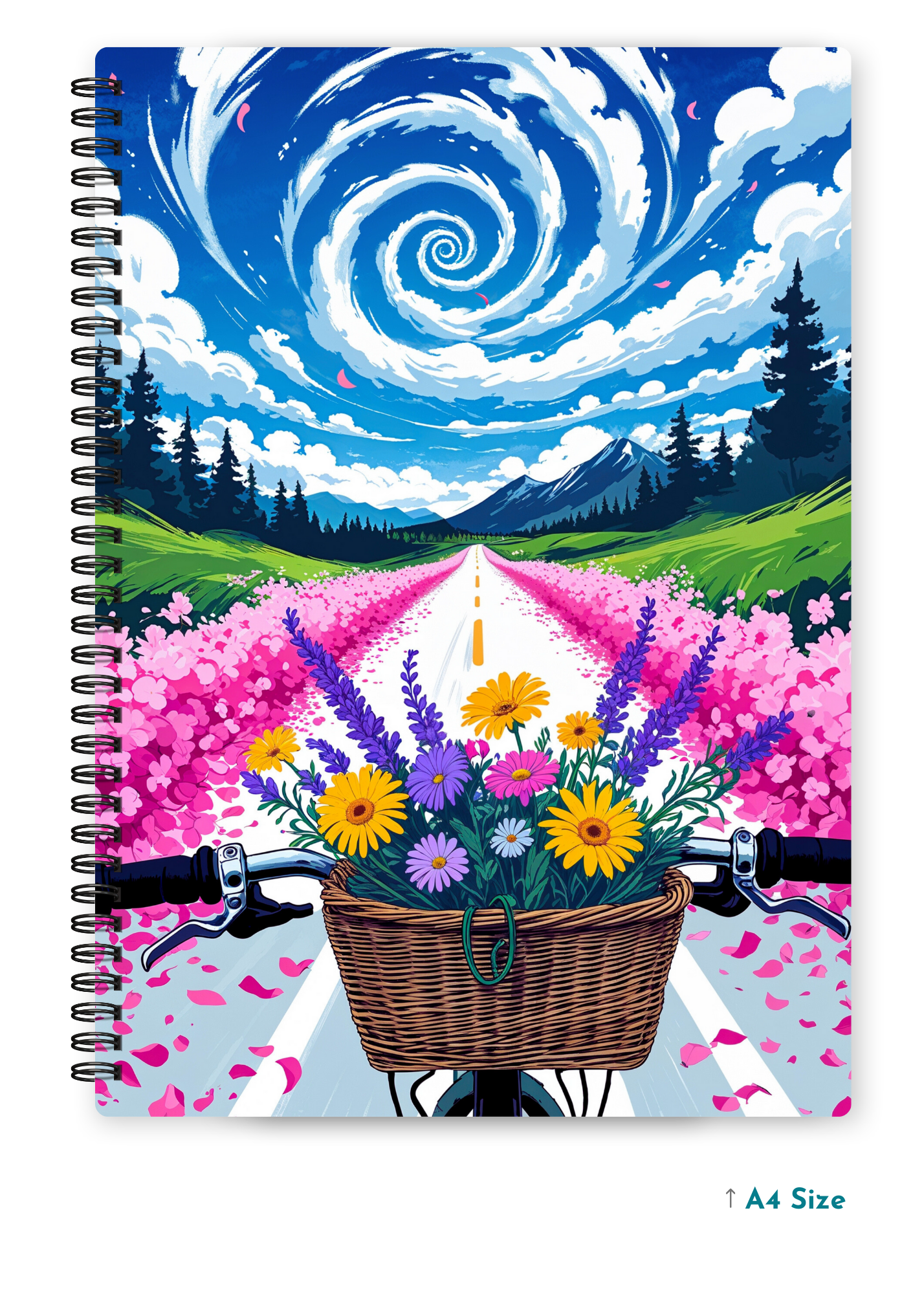COSMIC SPIRAL cover page - A4 / B5 Size Wiro Notebook