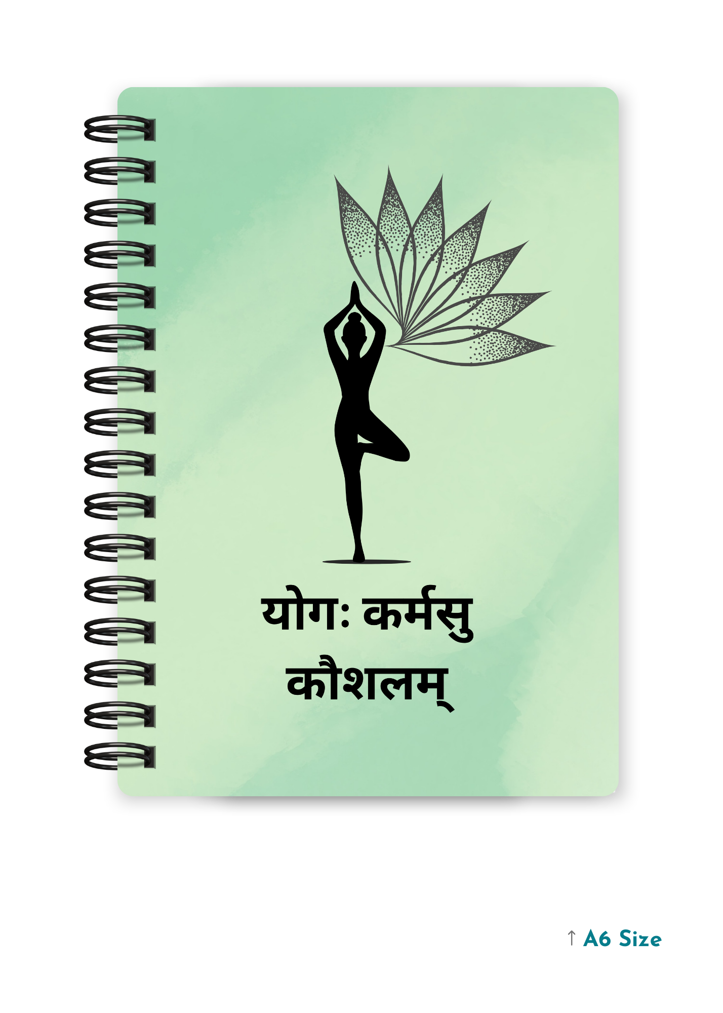 YOGAH KARMASU KAUSHALAM cover page - A5 / A6 Size Wiro Notebook