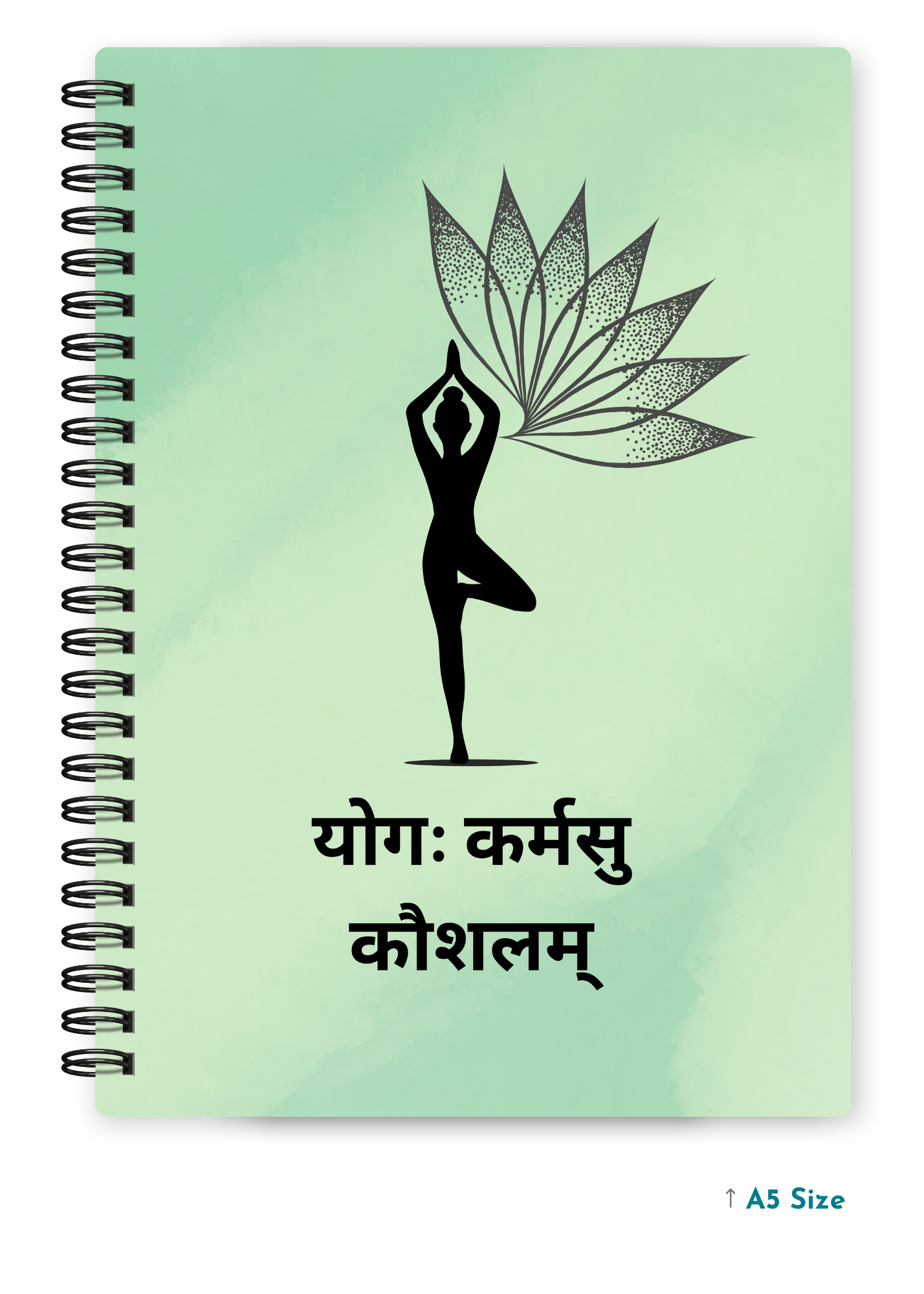 YOGAH KARMASU KAUSHALAM cover page - A5 / A6 Size Wiro Notebook