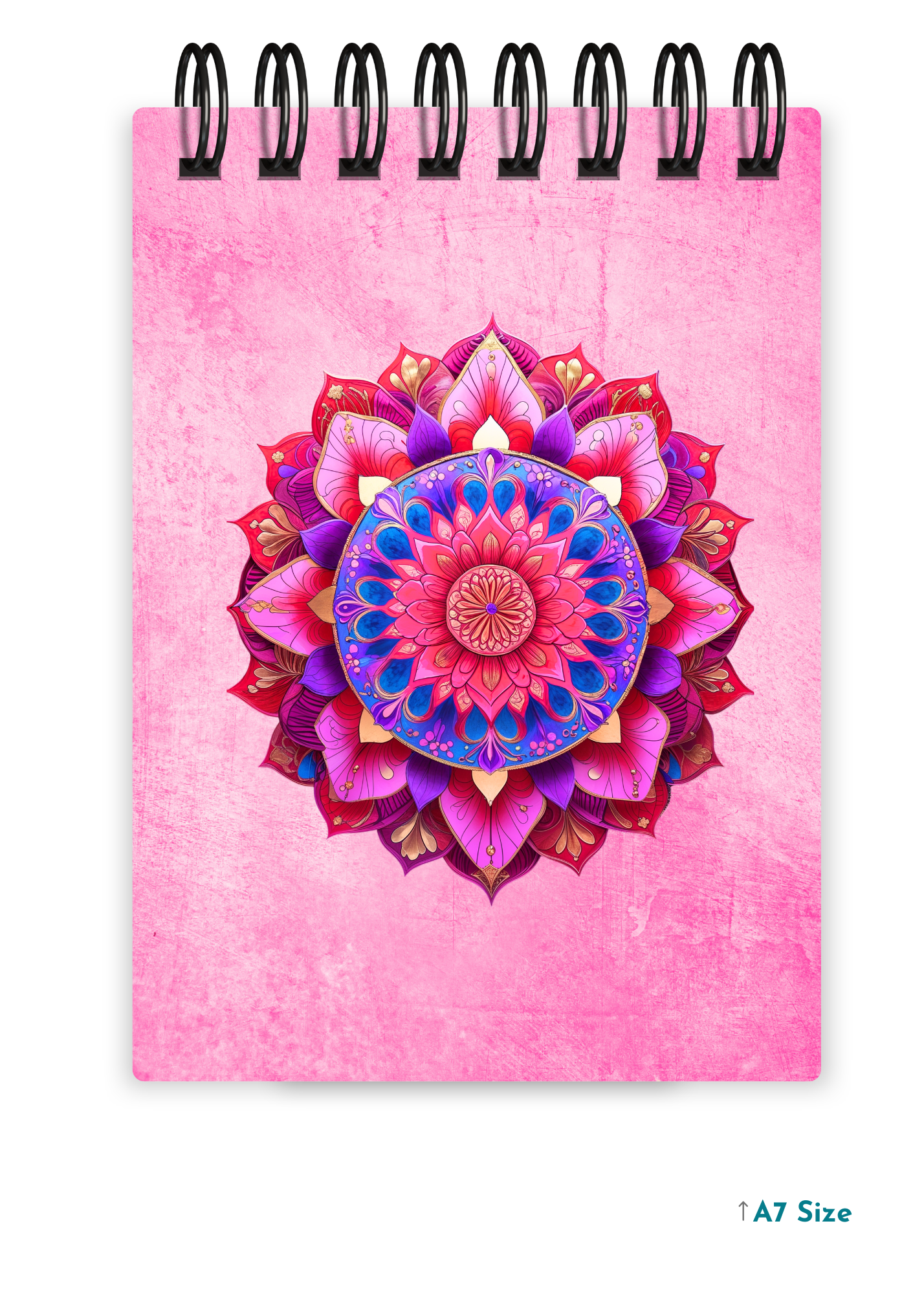 RADIANT MANDALA cover page - A7 Size Pocket Notepad