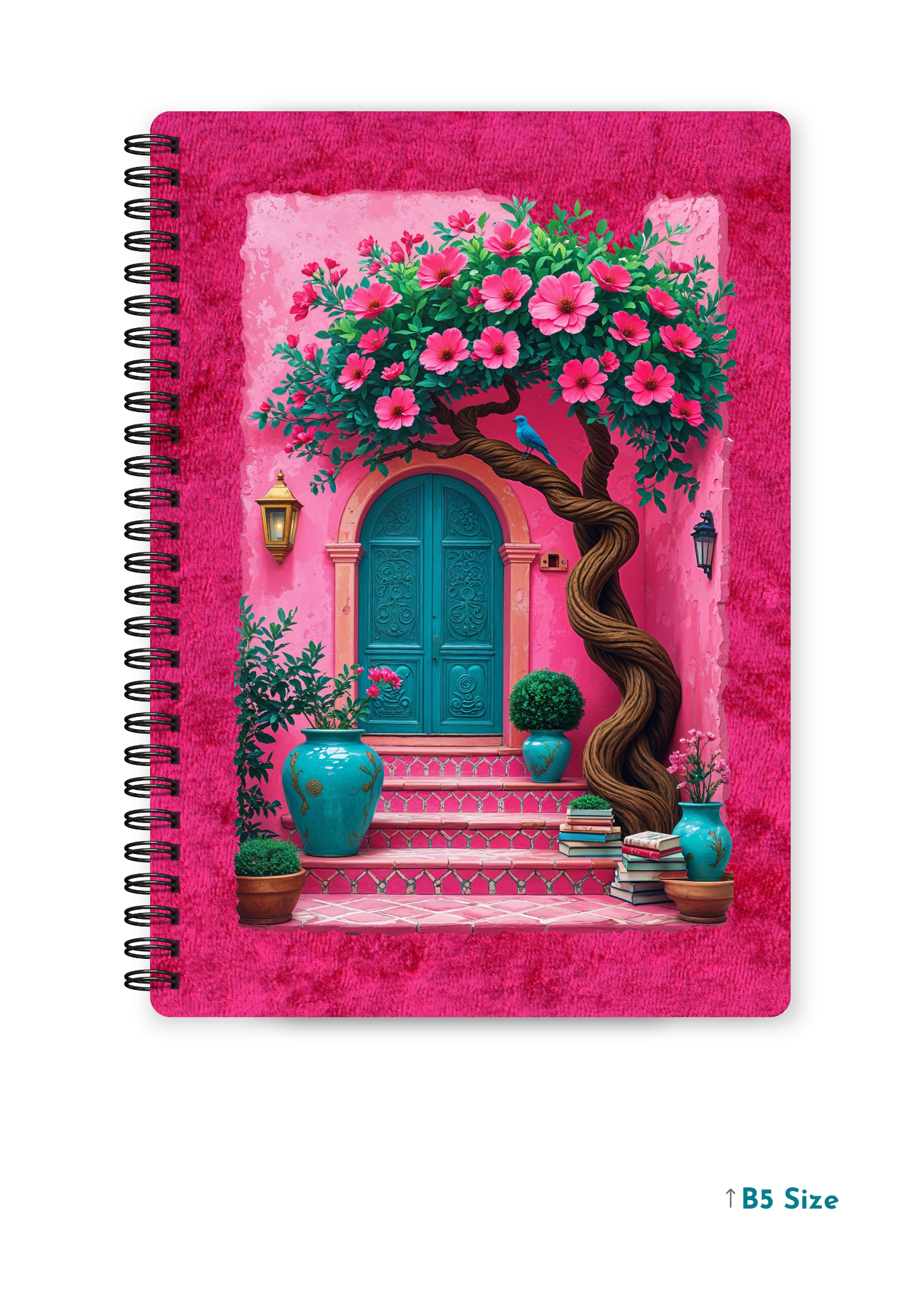 MEDITERRANEAN PINK cover page - A4 / B5 Size Wiro Notebook