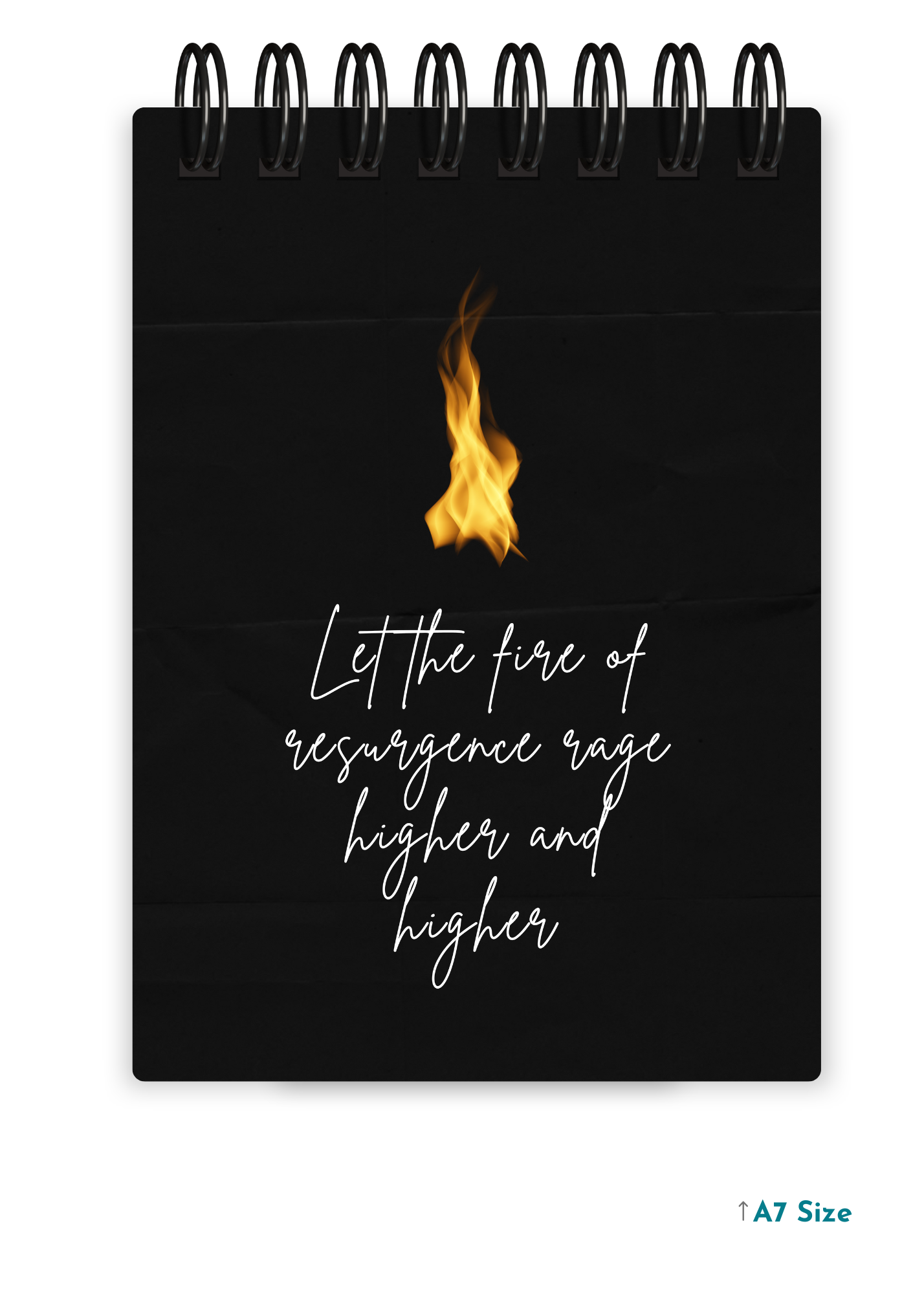 LET THE FIRE cover page - A7 Size Pocket Notepad
