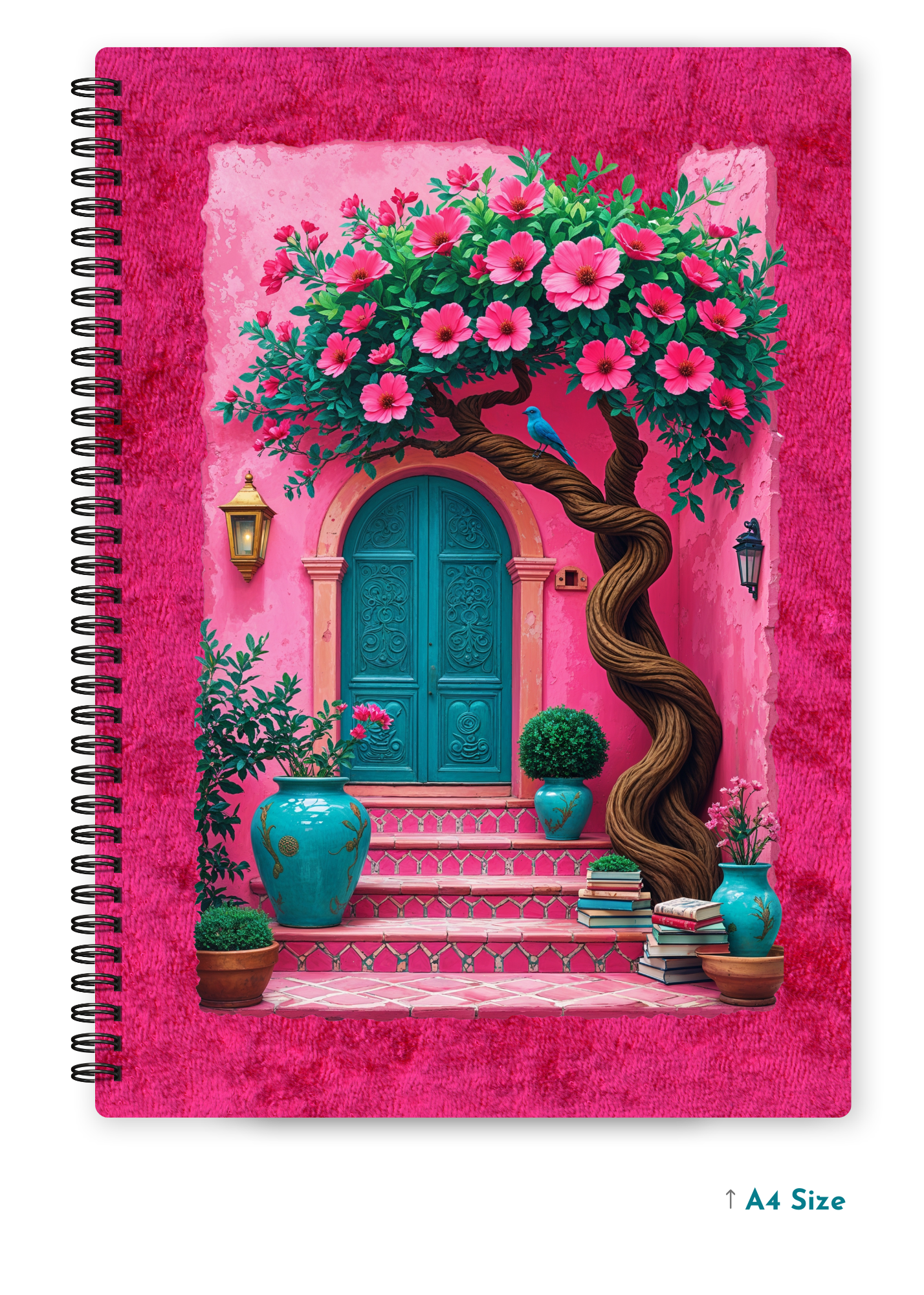 MEDITERRANEAN PINK cover page - A4 / B5 Size Wiro Notebook