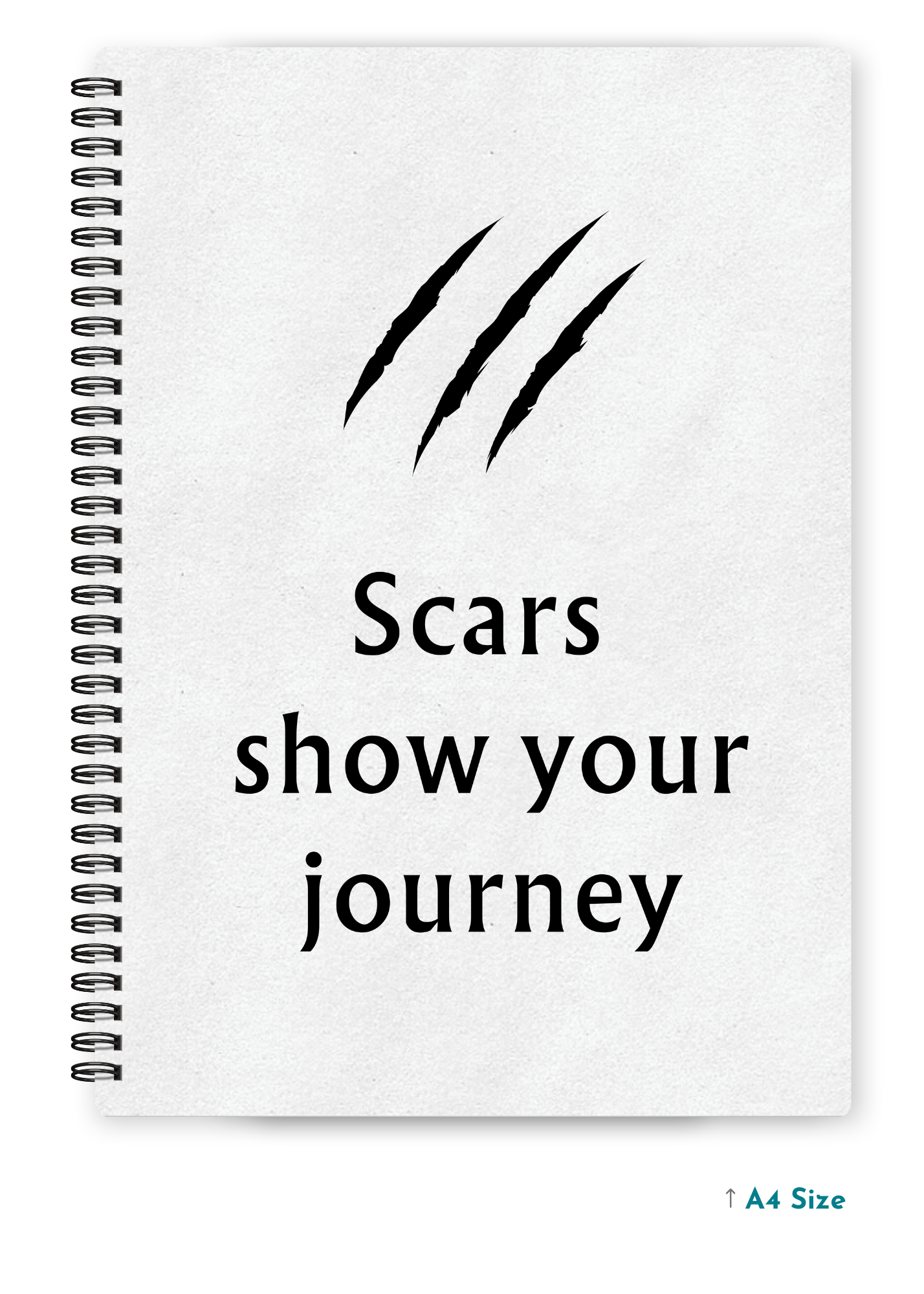 SCARS SHOW YOUR JOURNEY cover page - A4 / B5 Size Wiro Notebook