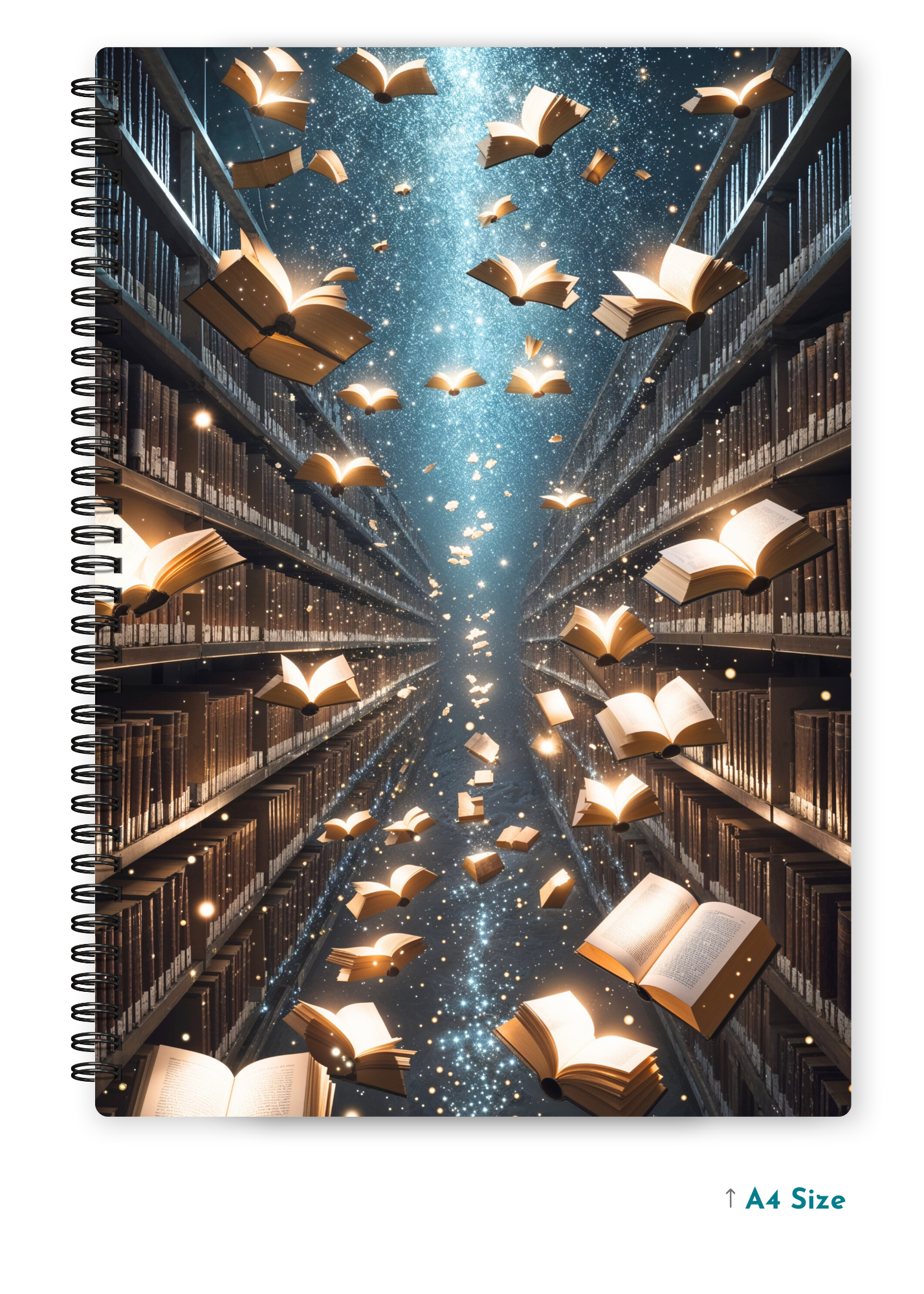 STARLIT PAGES cover page - A4 / B5 Size Wiro Notebook
