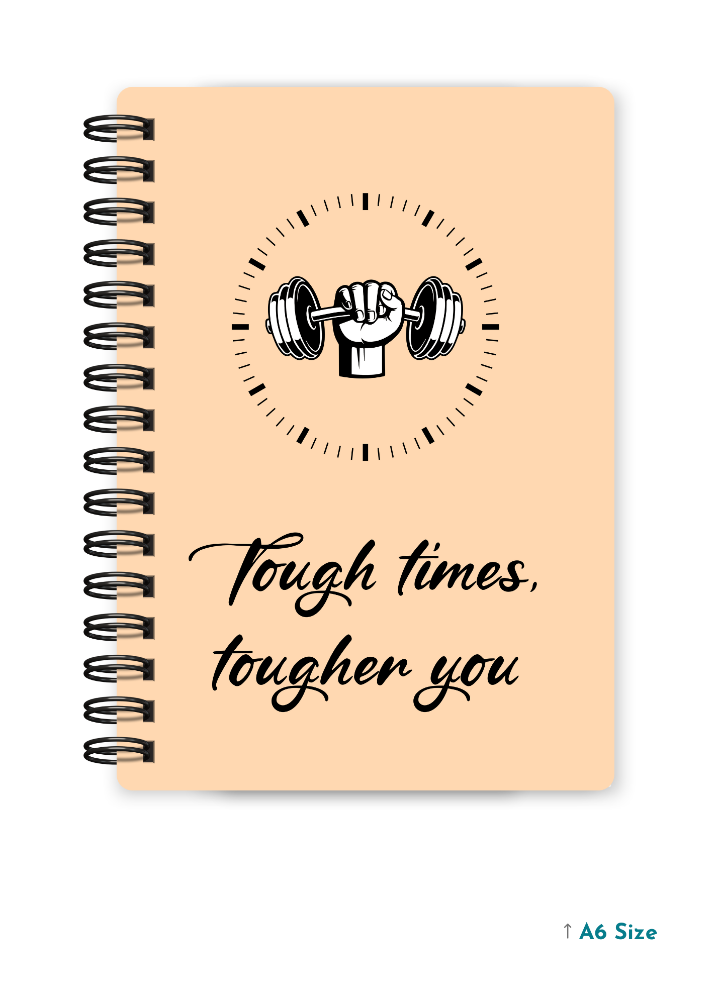 TOUGH TIMES cover page - A5 / A6 Size Wiro Notebook