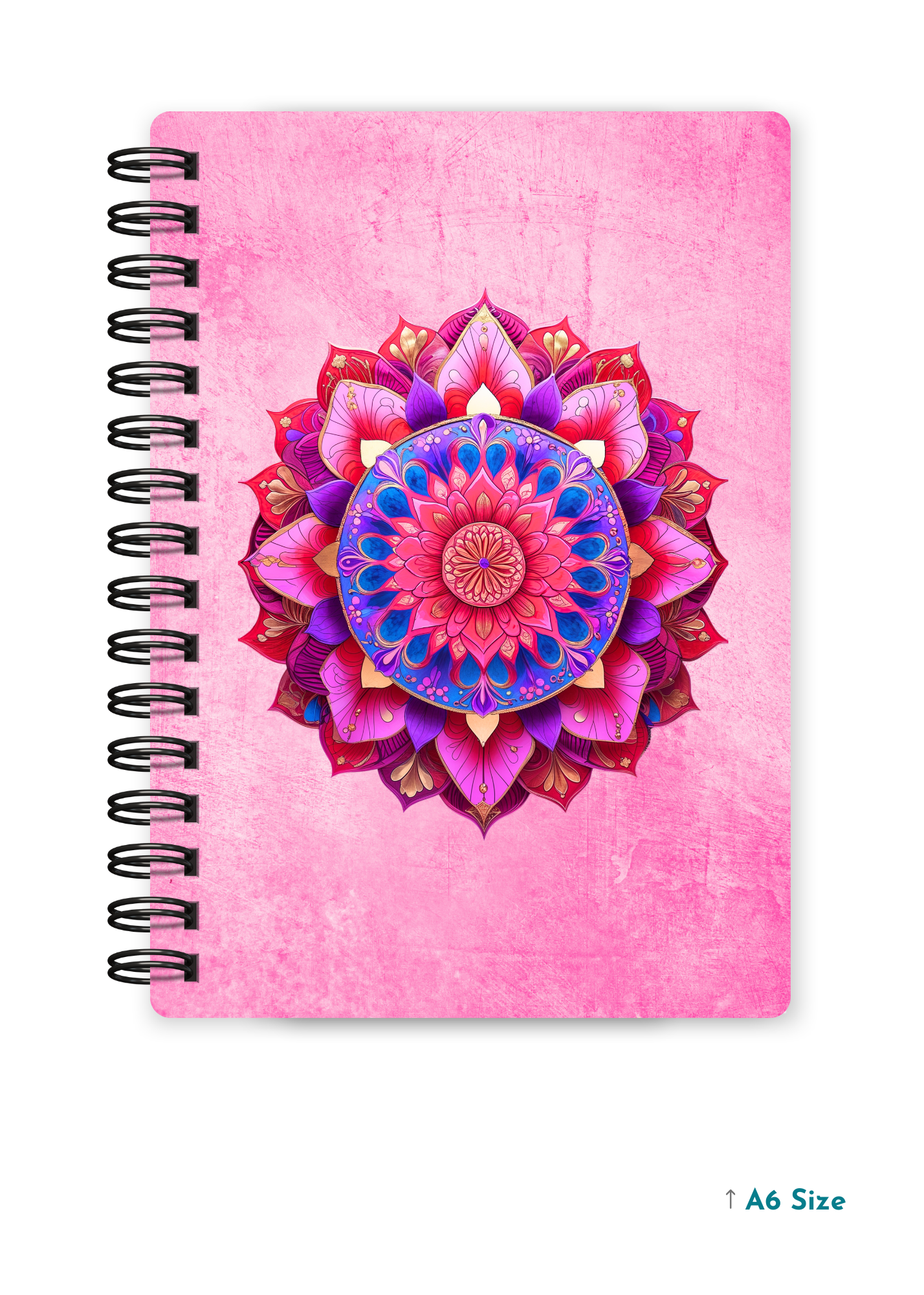 RADIANT MANDALA cover page - A5 / A6 Size Wiro Notebook