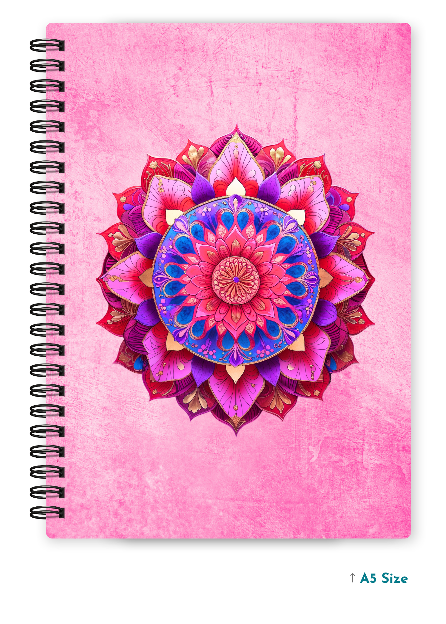 RADIANT MANDALA cover page - A5 / A6 Size Wiro Notebook