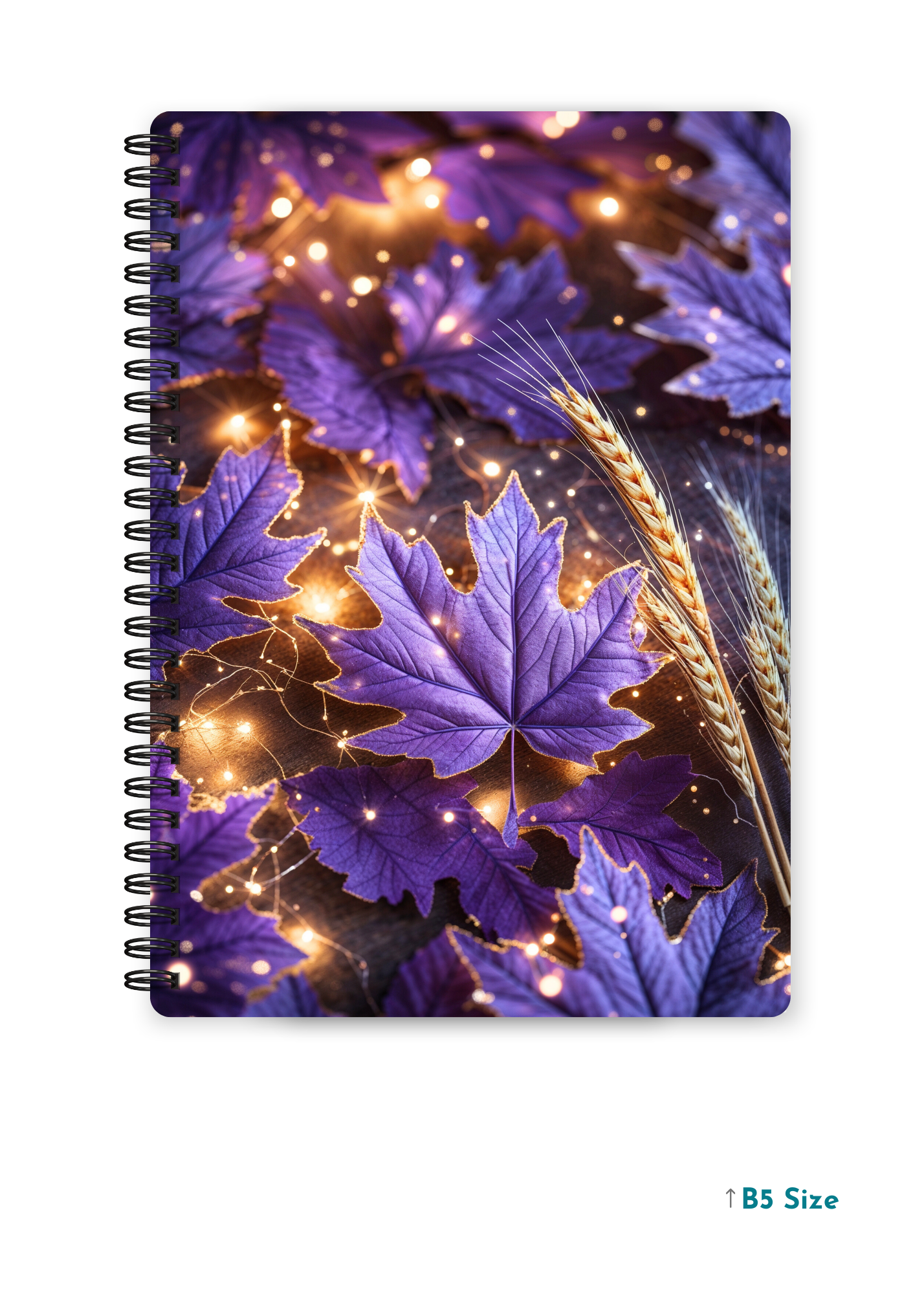 AMETHYST VEINS cover page - A4 / B5 Size Wiro Notebook