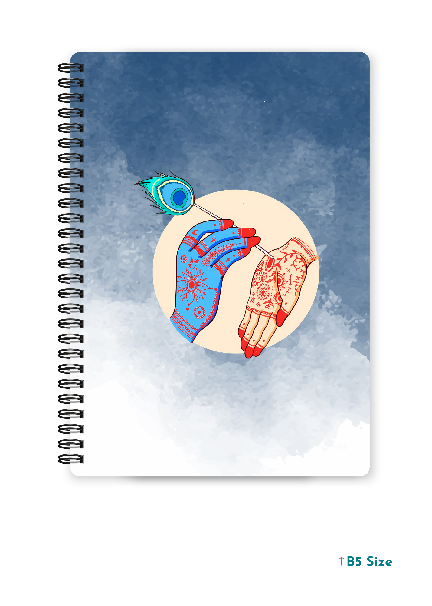 RADHA KRISHNA JI (3) cover page - A4 / B5 Size Wiro Notebook