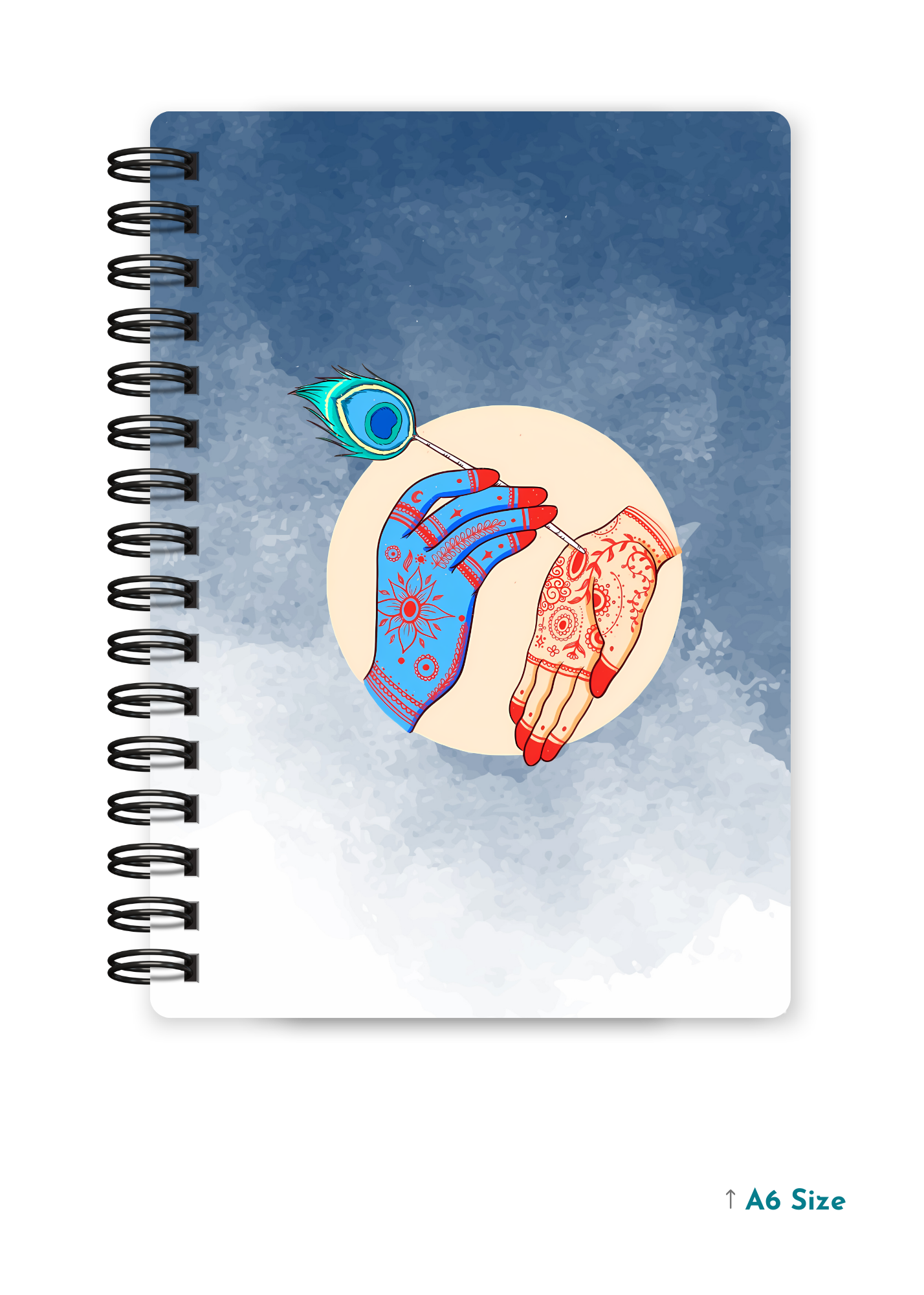 RADHA KRISHNA JI (3) cover page - A5 / A6 Size Wiro Notebook
