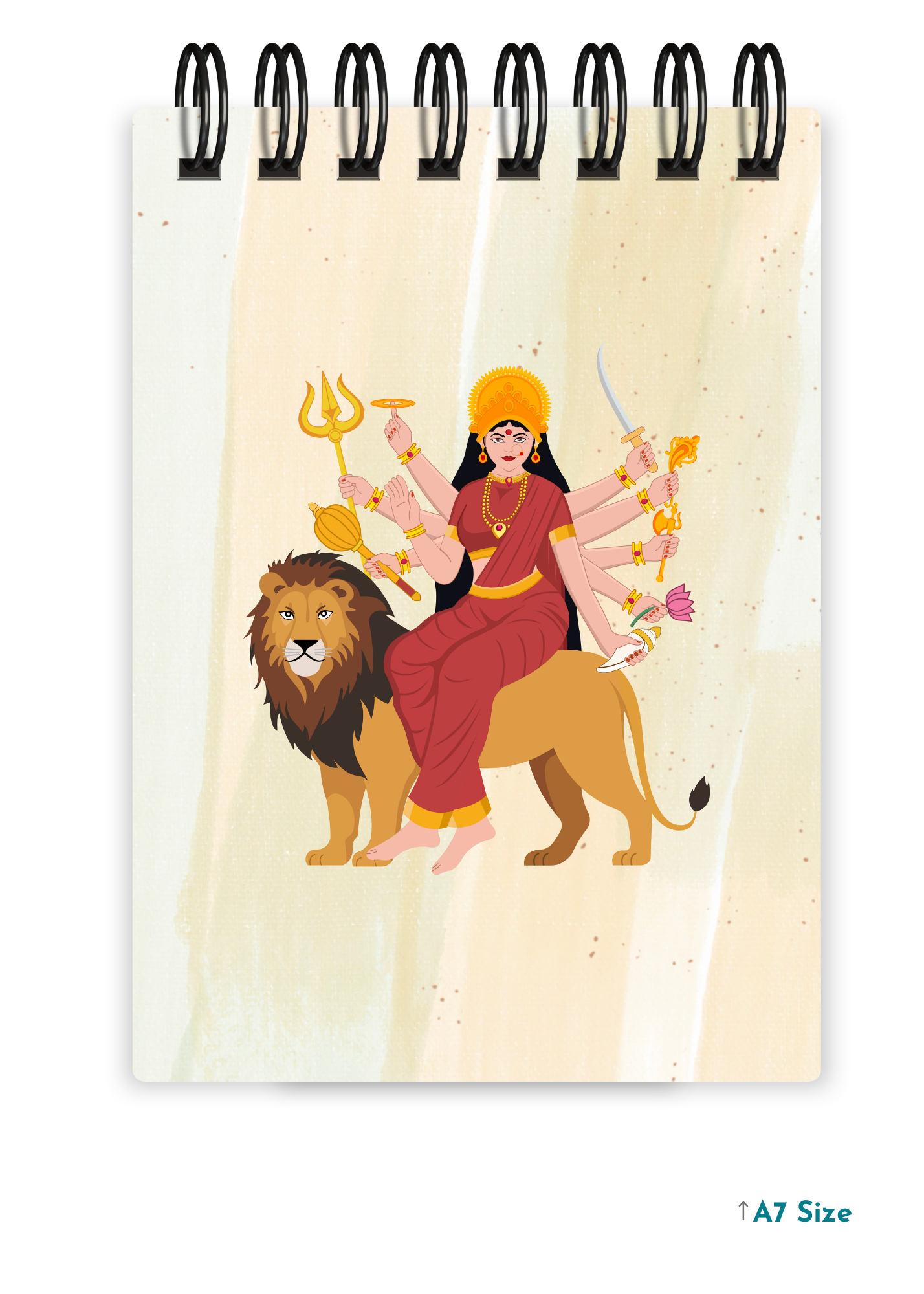 MAA DURGA (2) cover page - A7 Size Pocket Notepad