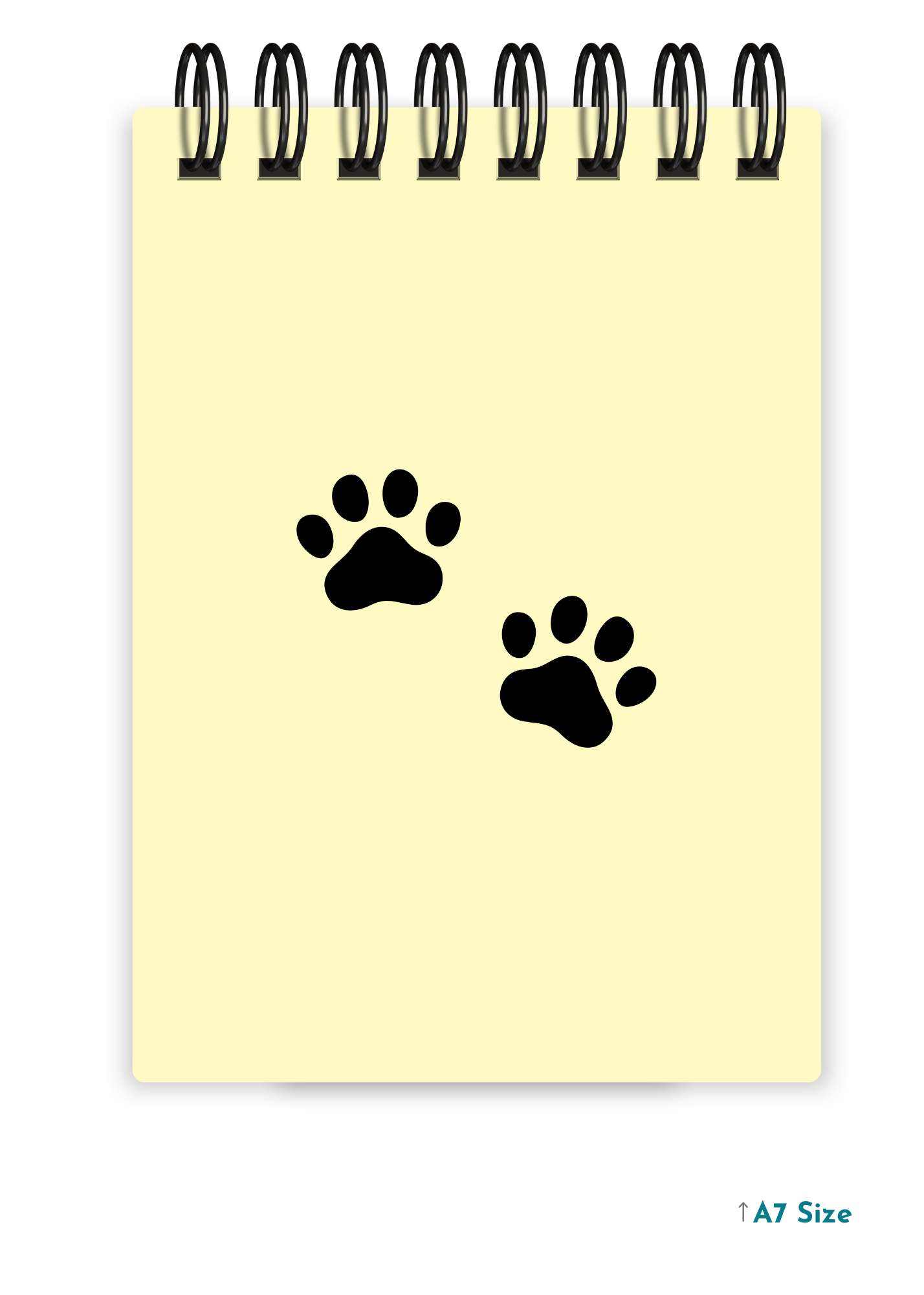 KITTY PAWS cover page - A7 Size Pocket Notepad