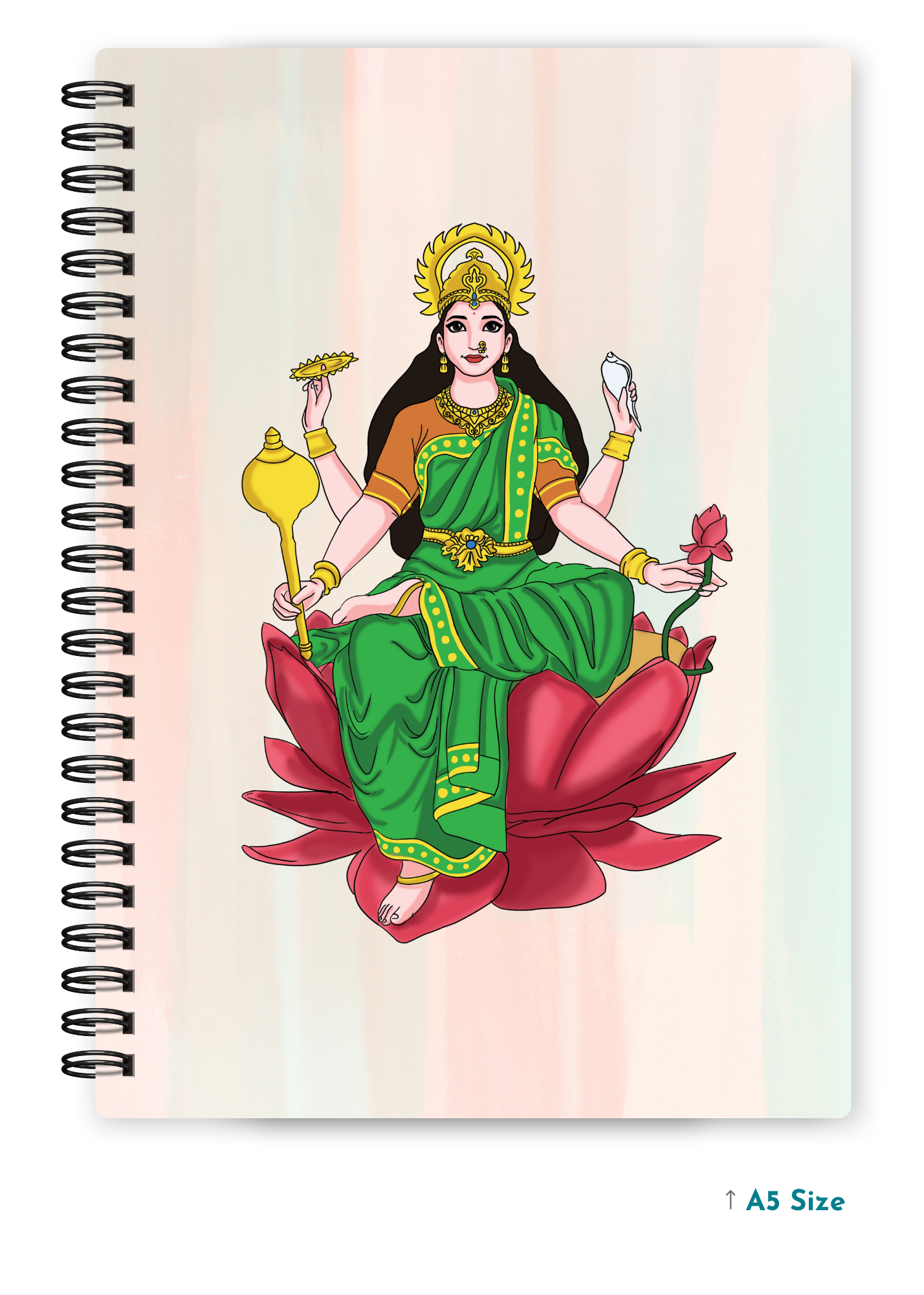 MAA LAXMI (1) cover page - A5 / A6 Size Wiro Notebook