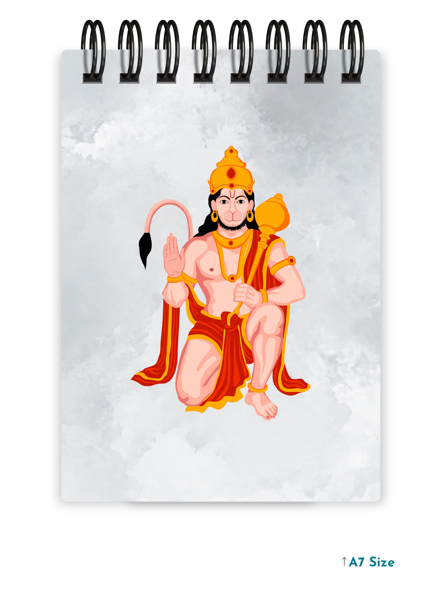HANUMAN JI (4) cover page - A7 Size Pocket Notepad