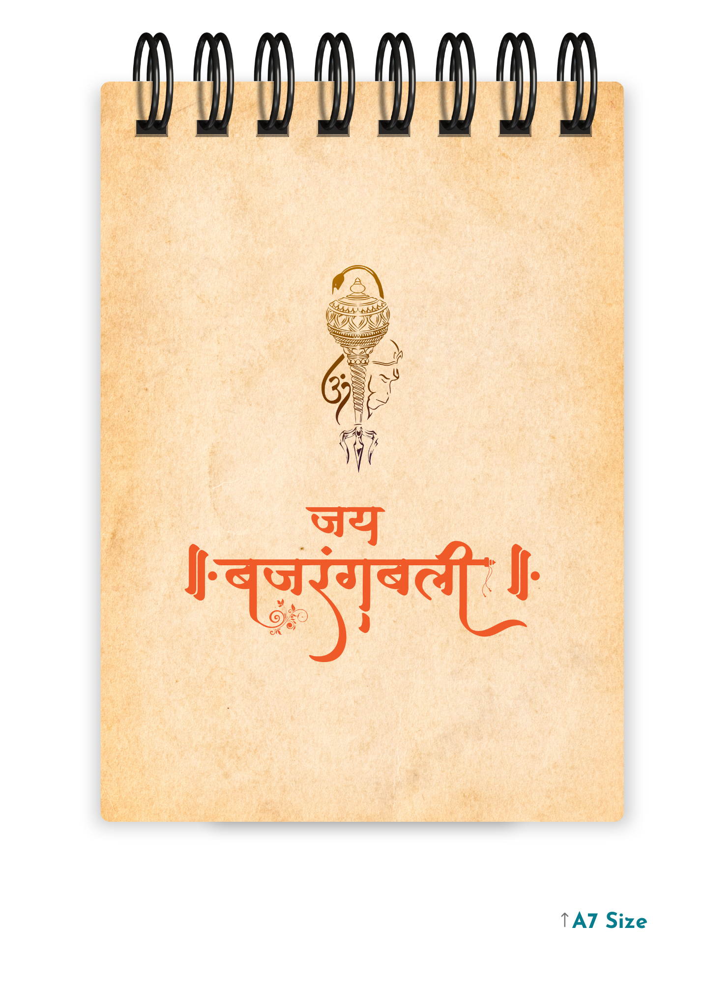JAI BAJRANG BALI cover page - A7 Size Pocket Notepad