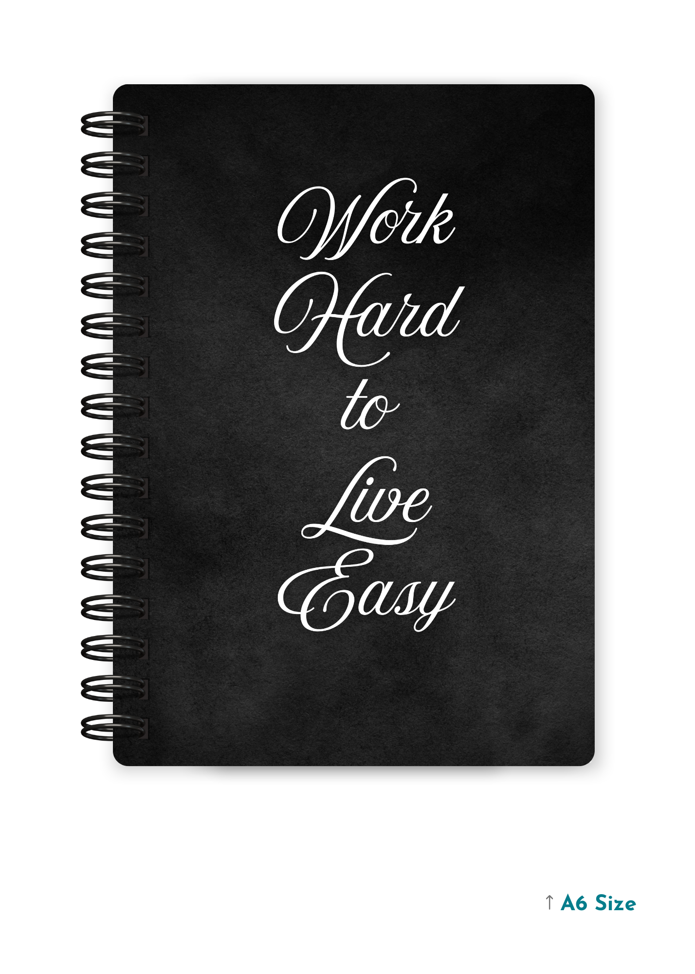 WORK HARD cover page - A5 / A6 Size Wiro Notebook