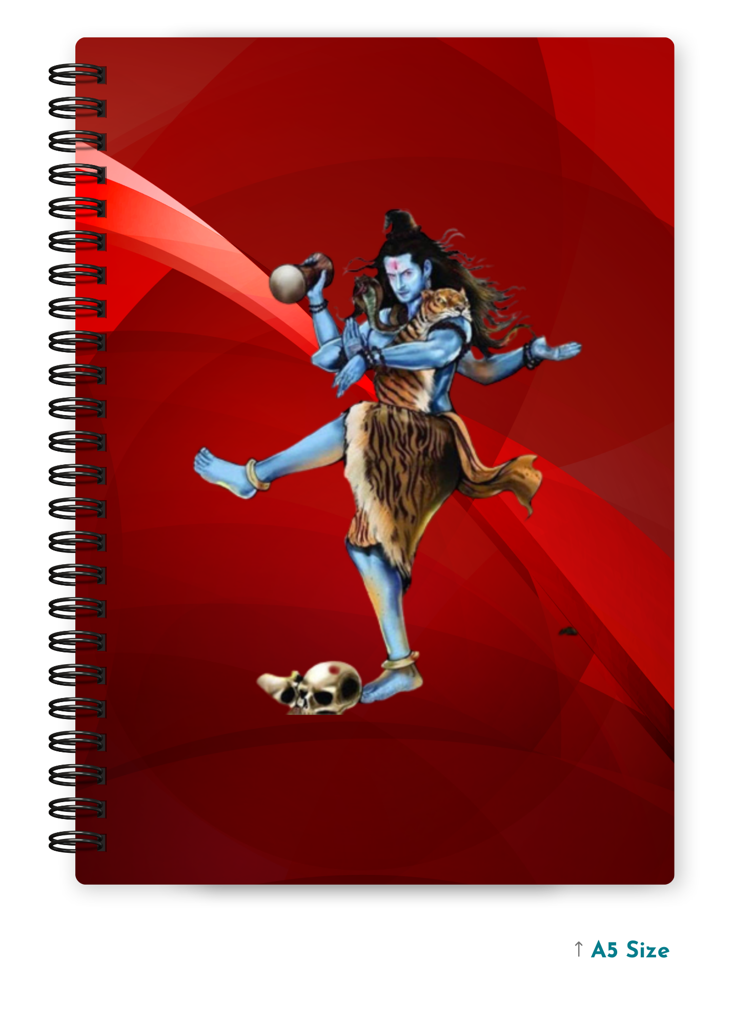 SHIV JI (7) cover page - A5 / A6 Size Wiro Notebook