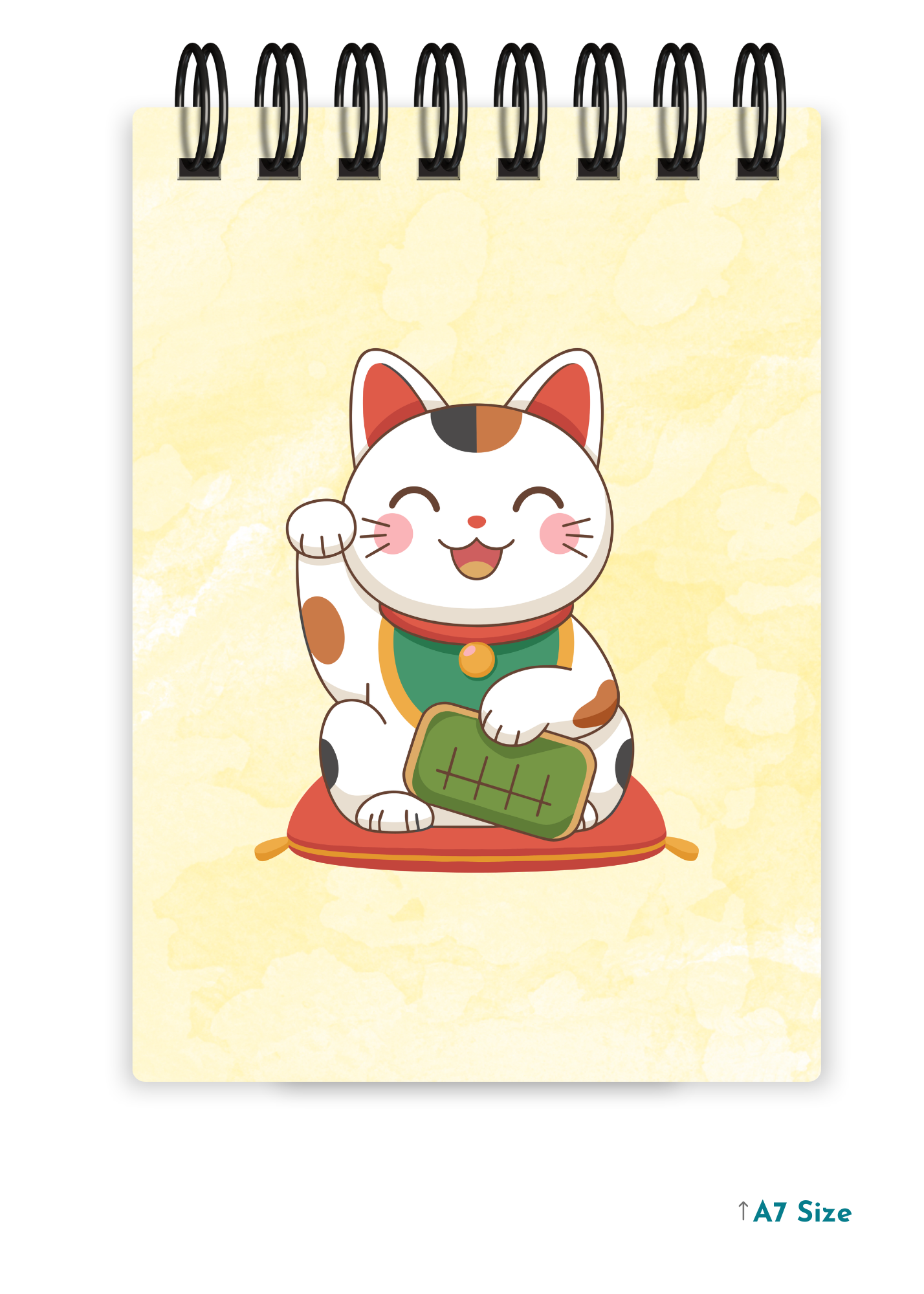 COME COME CAT cover page - A7 Size Pocket Notepad