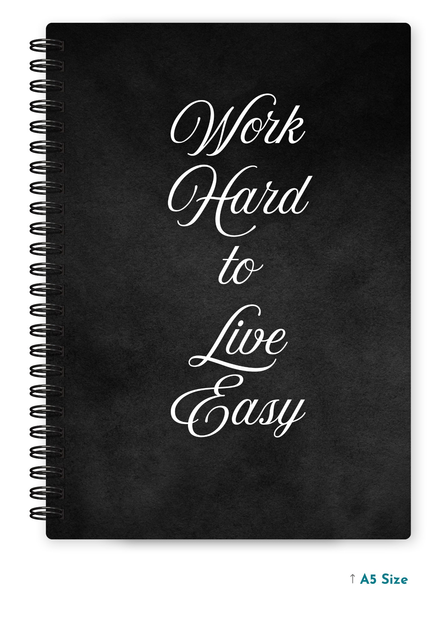 WORK HARD cover page - A5 / A6 Size Wiro Notebook