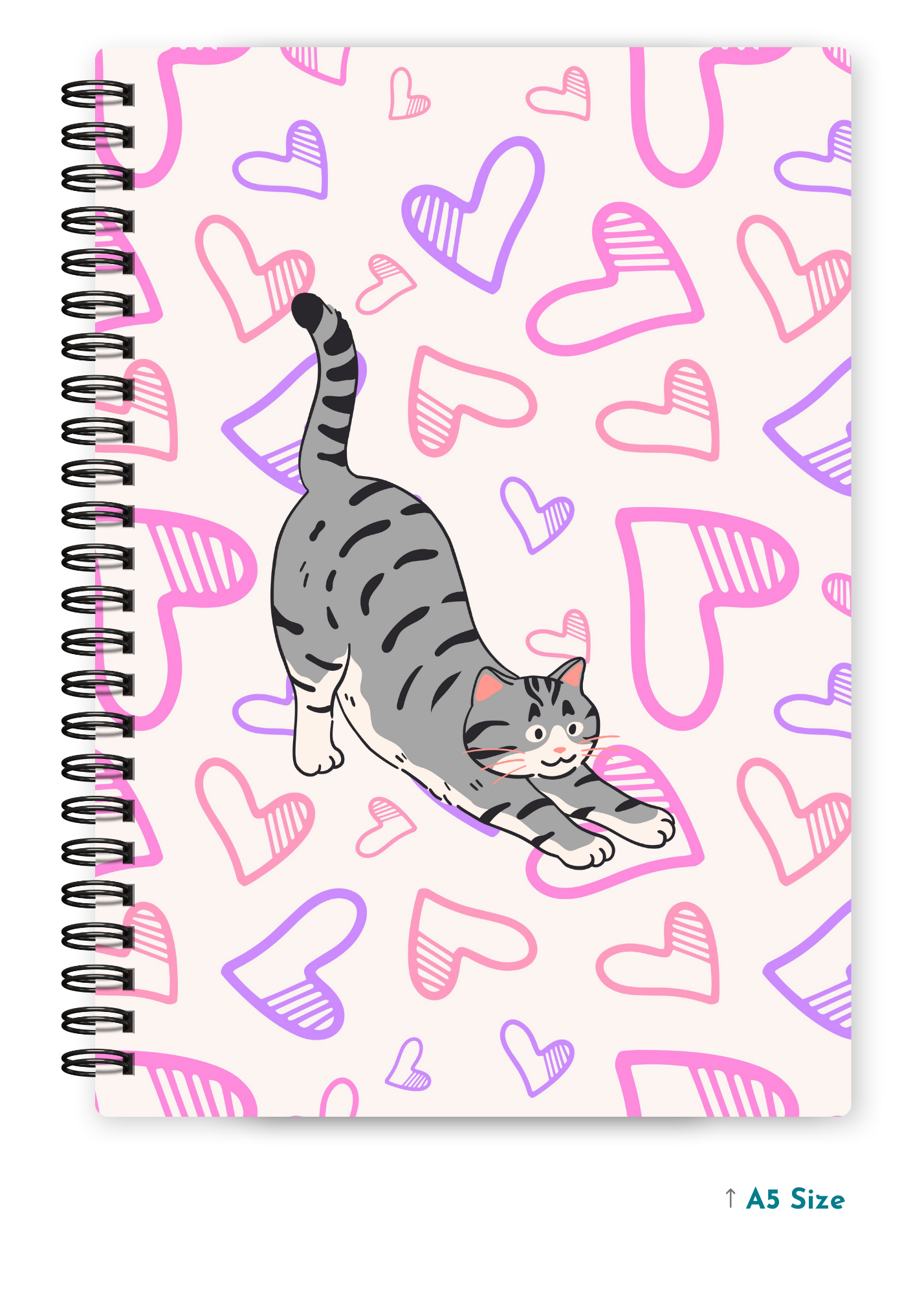 YOGA CAT cover page - A5 / A6 Size Wiro Notebook