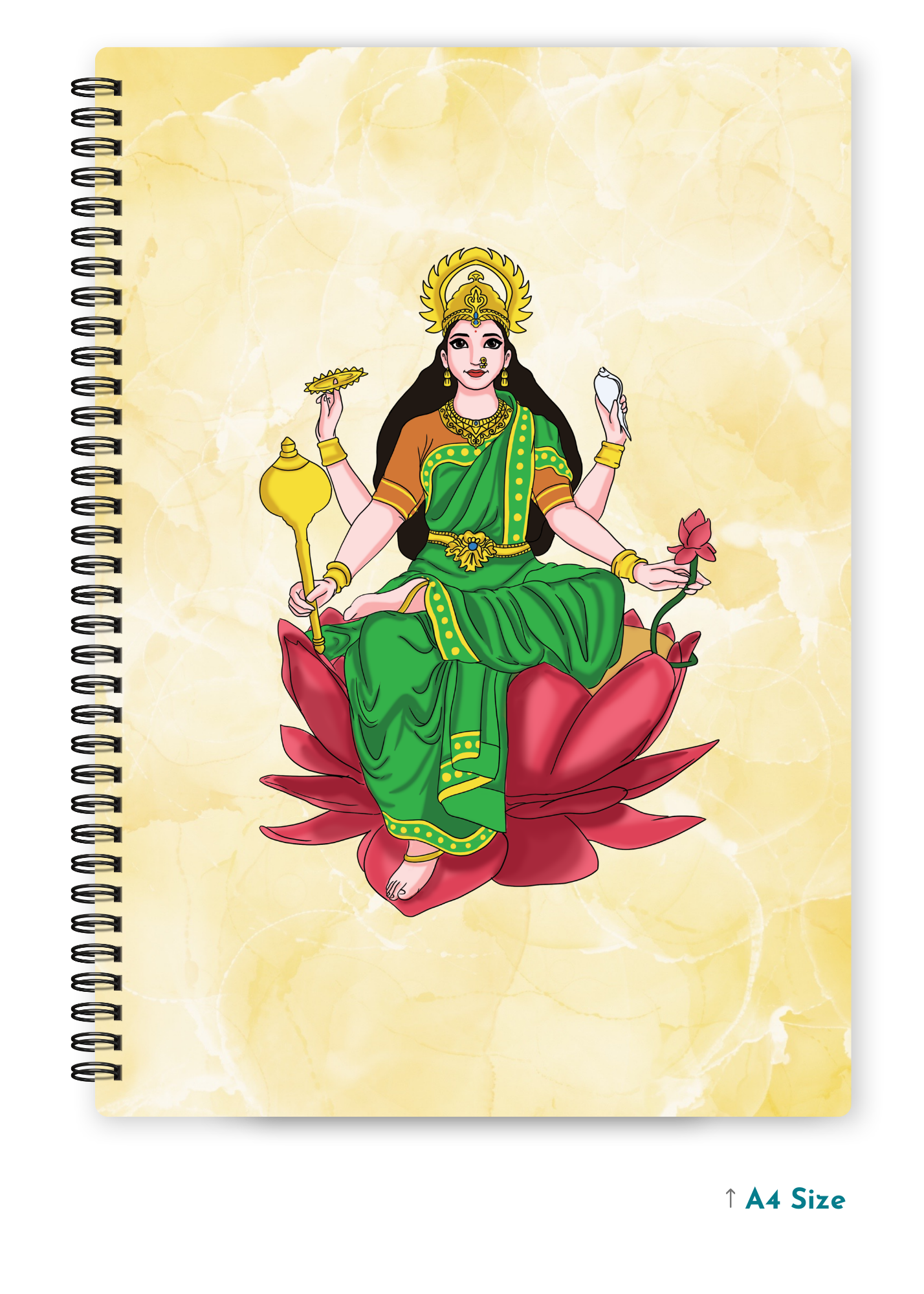 MAA LAXMI (2) cover page - A4 / B5 Size Wiro Notebook