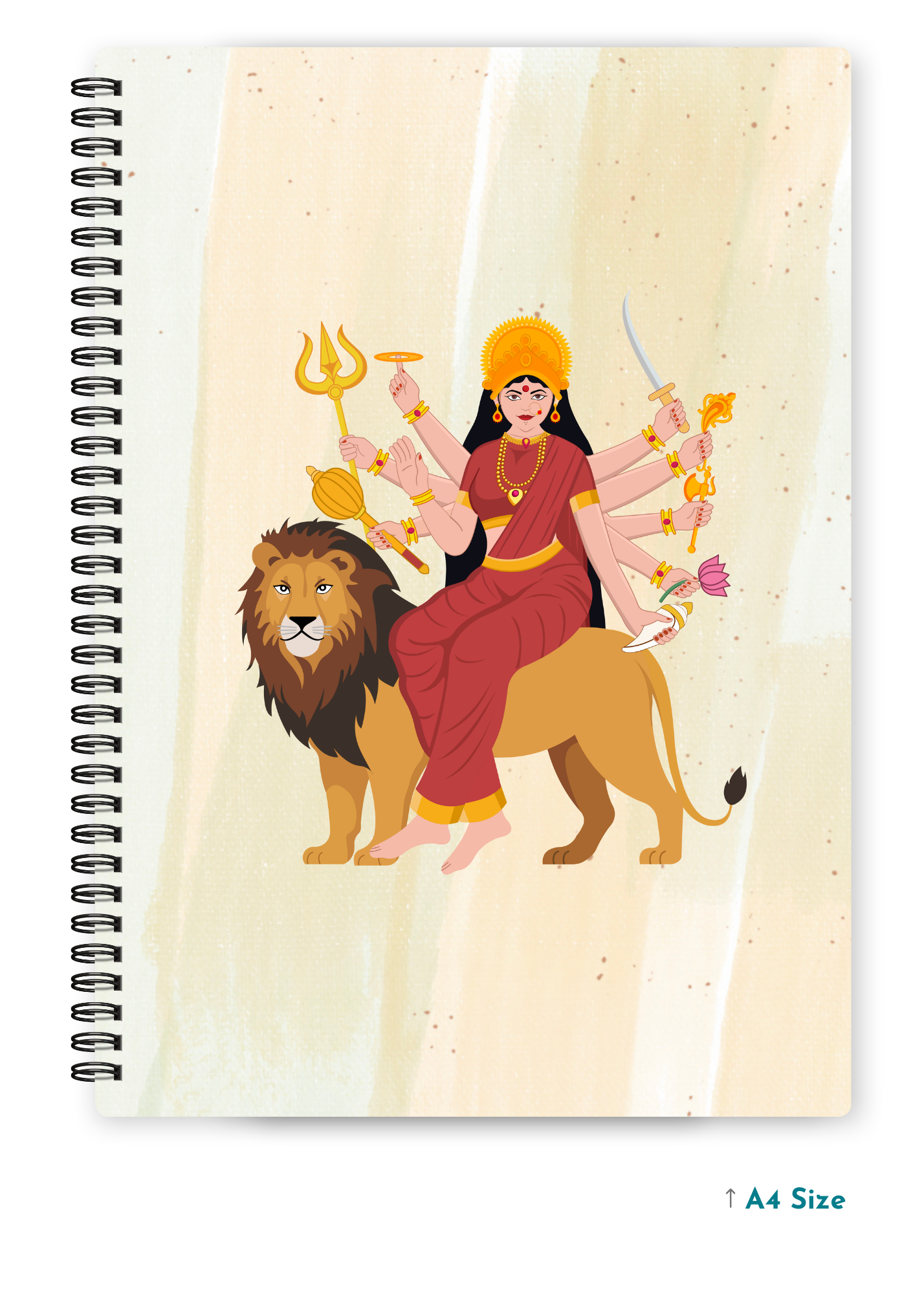 MAA DURGA (2) cover page - A4 / B5 Size Wiro Notebook