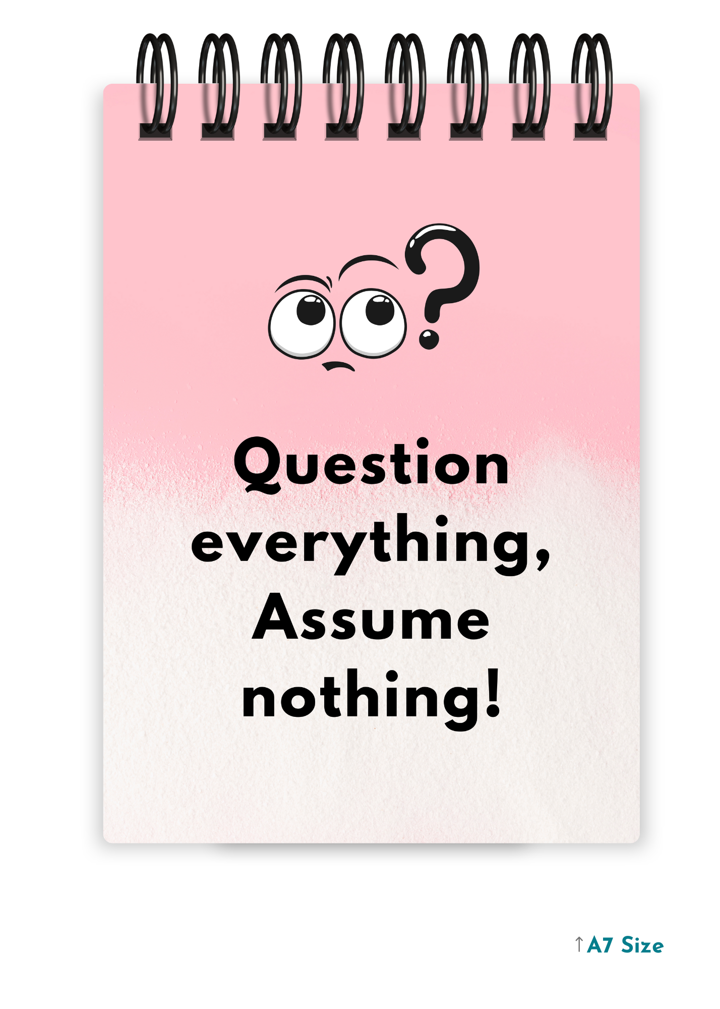 QUESTION EVERYTHING cover page - A7 Size Pocket Notepad