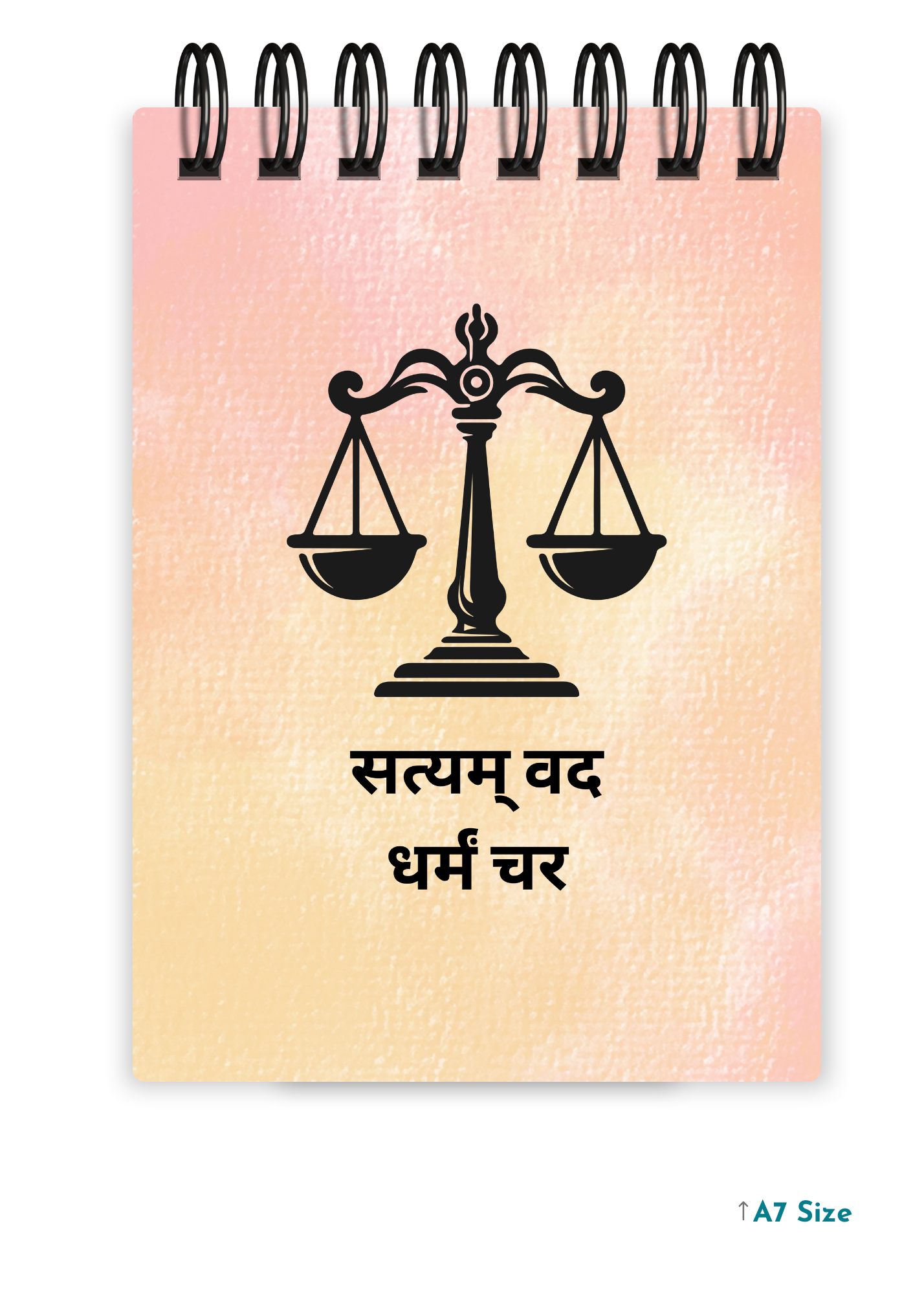 SATYAM VADA DHARMAM CHARA cover page - A7 Size Pocket Notepad