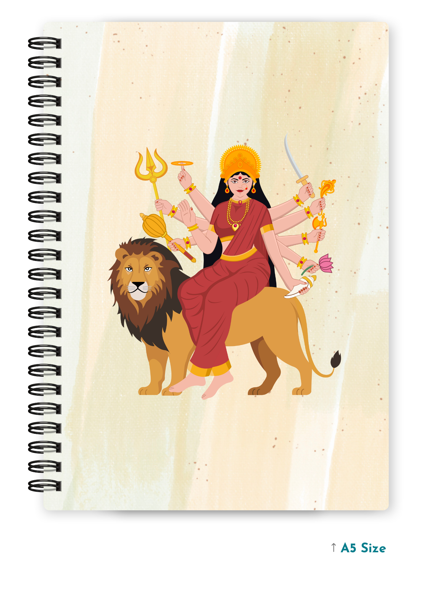 MAA DURGA (2) cover page - A5 / A6 Size Wiro Notebook