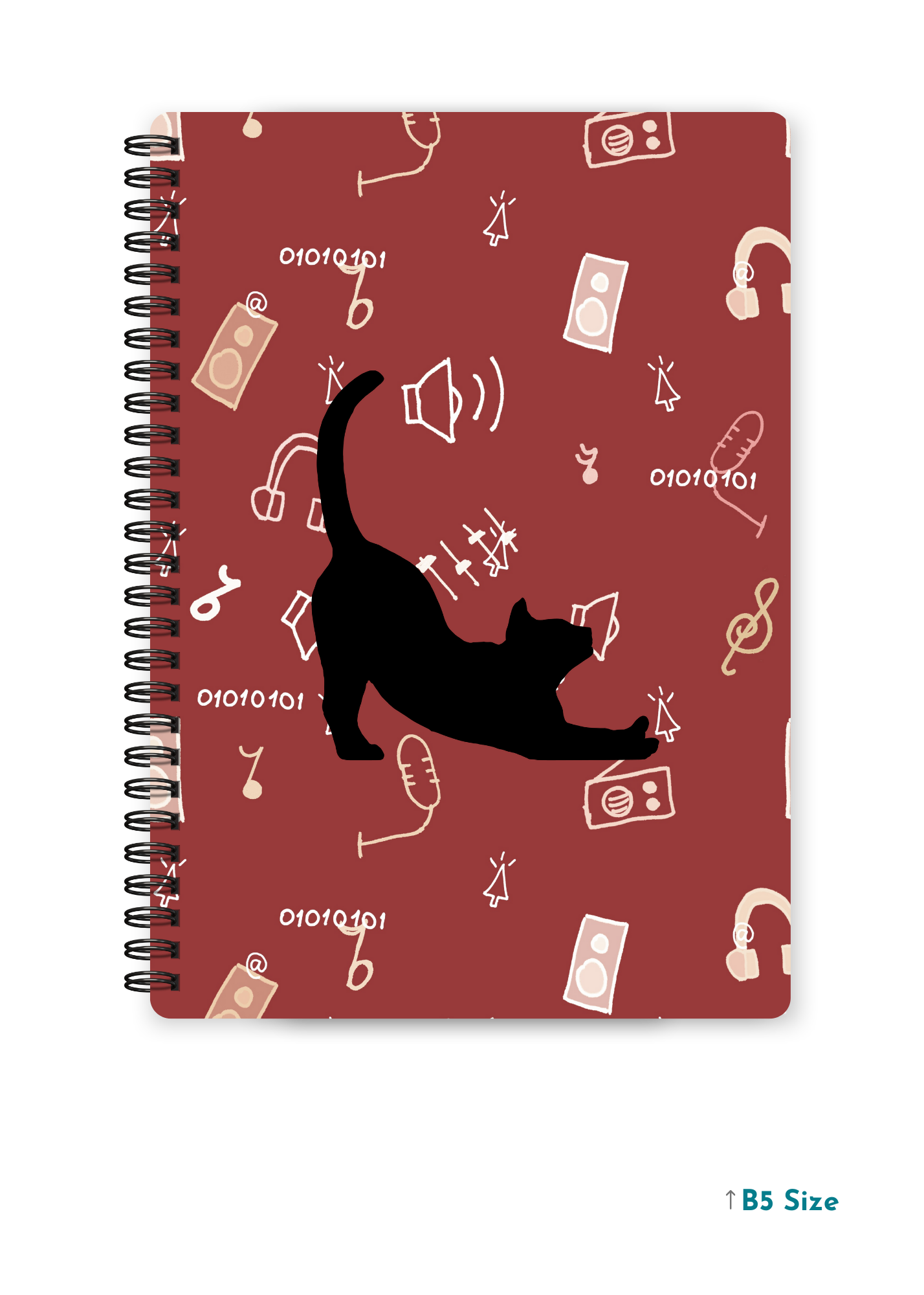 CAT ASANA cover page - A4 / B5 Size Wiro Notebook