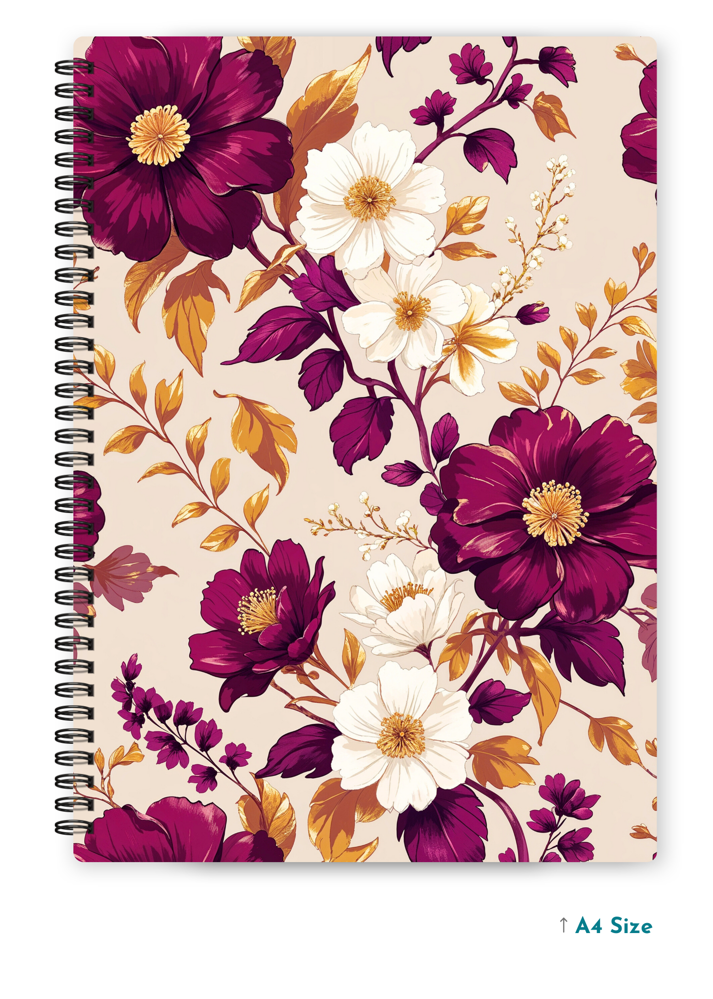 VELVET BLOOM cover page - A4 / B5 Size Wiro Notebook