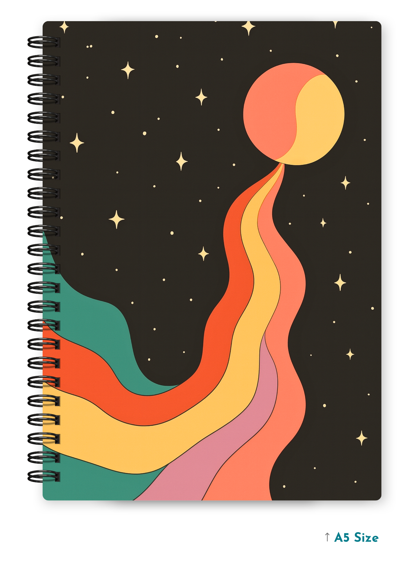 COLORED GRAVITY cover page - A5 / A6 Size Wiro Notebook
