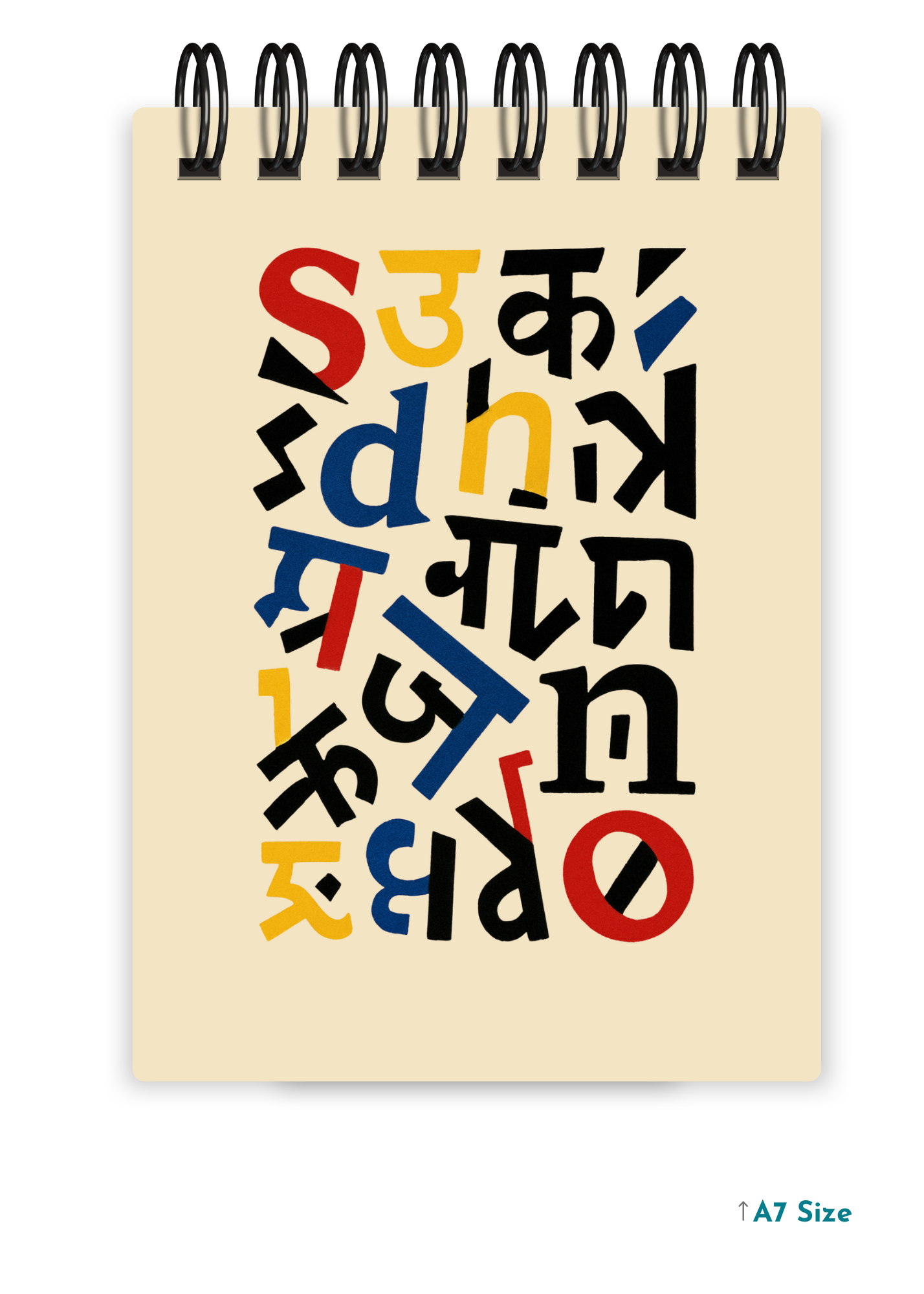 DECONSTRUCTED LETTERS cover page - A7 Size Pocket Notepad