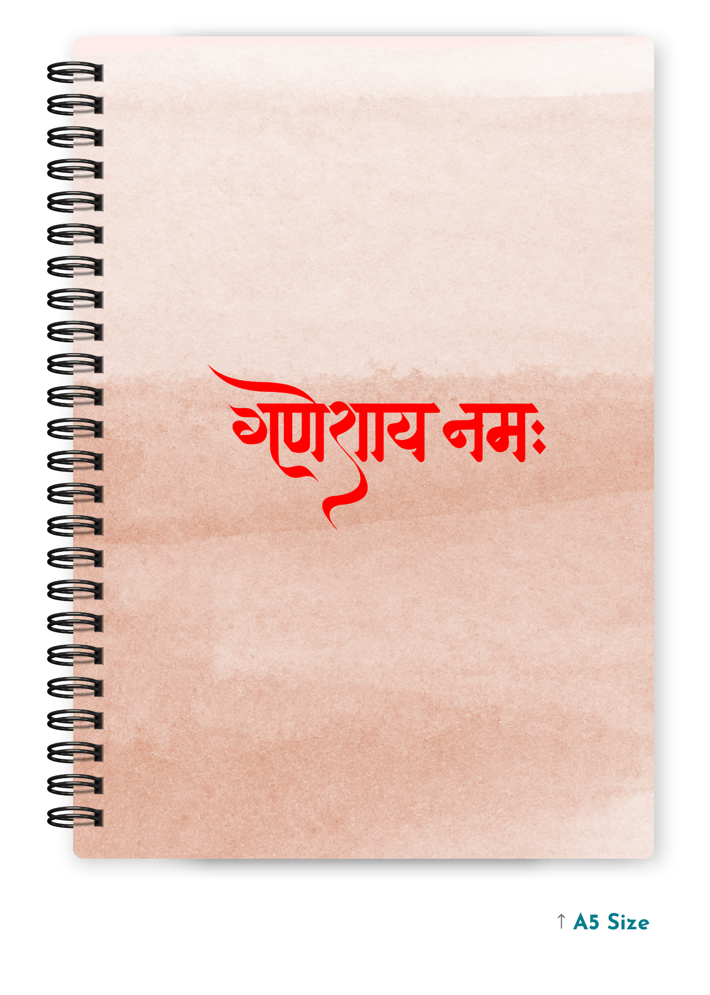 GANESHAYA NAMAH cover page - A5 / A6 Size Wiro Notebook