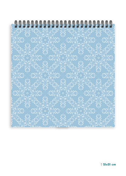 PASTEL BLUE PATTERN cover page - Square Shape Doodle Pad