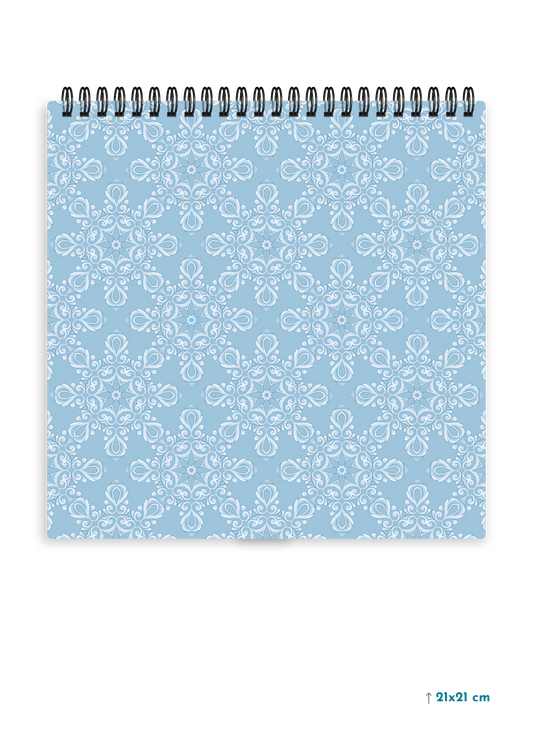 PASTEL BLUE PATTERN cover page - Square Shape Doodle Pad