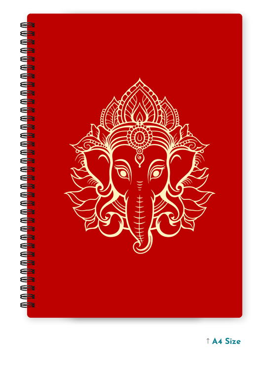 GANESH JI (5) cover page - A4 / B5 Size Wiro Notebook