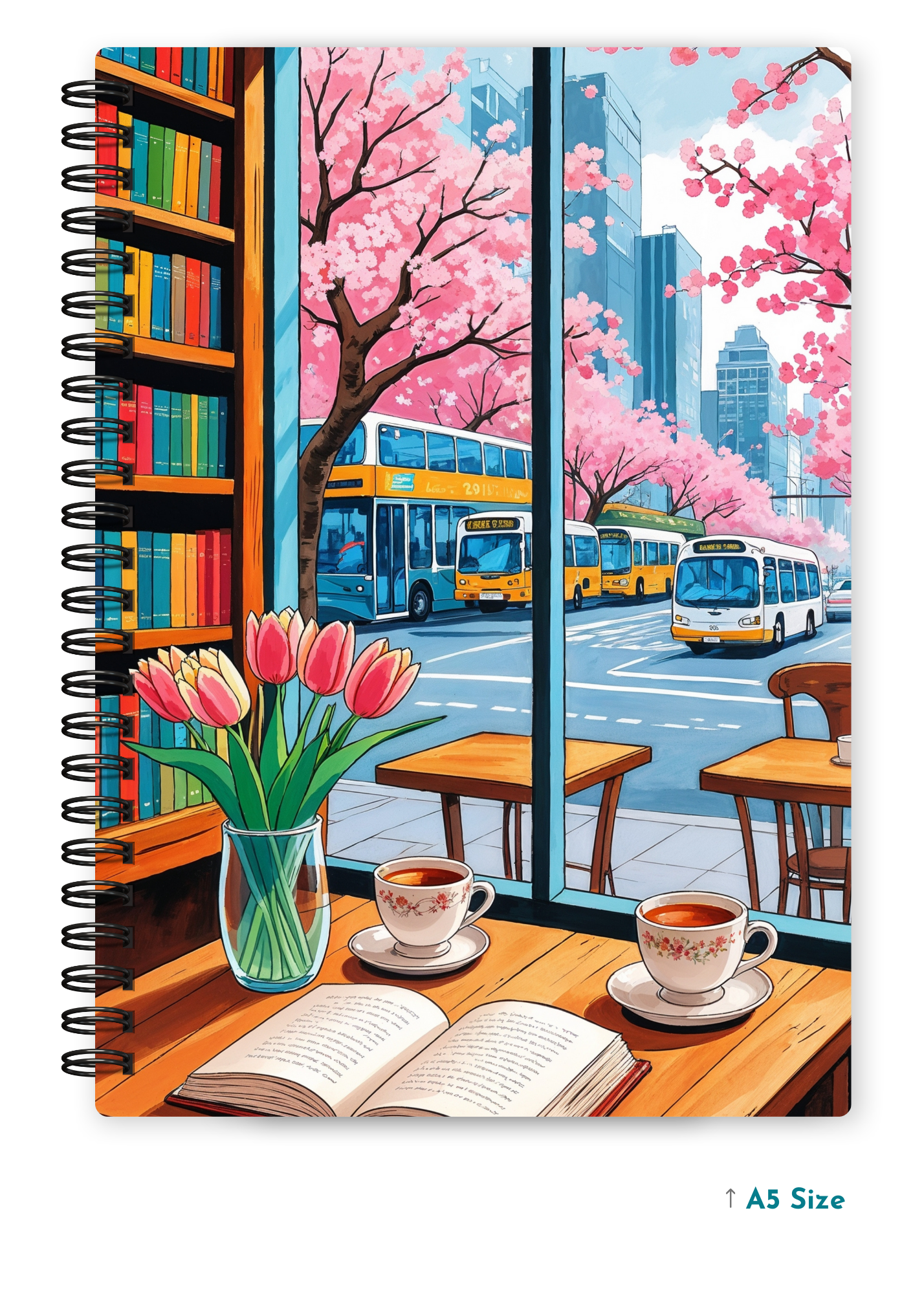 CAFE HEAVEN cover page - A5 / A6 Size Wiro Notebook