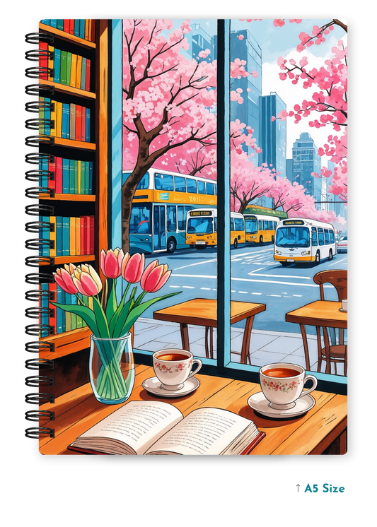 CAFE HEAVEN cover page - A5 / A6 Size Wiro Notebook