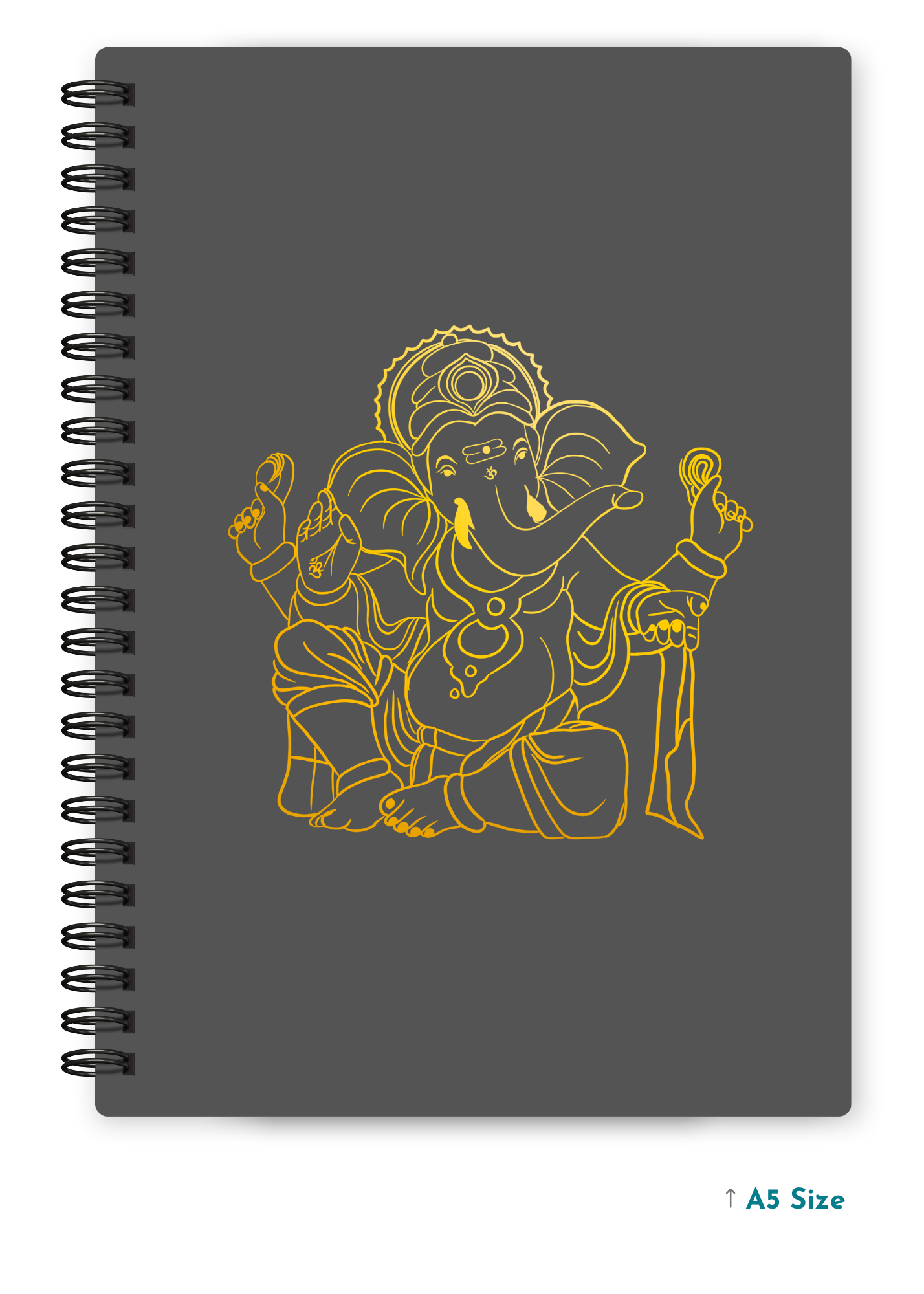 GANESH JI (4) cover page - A5 / A6 Size Wiro Notebook