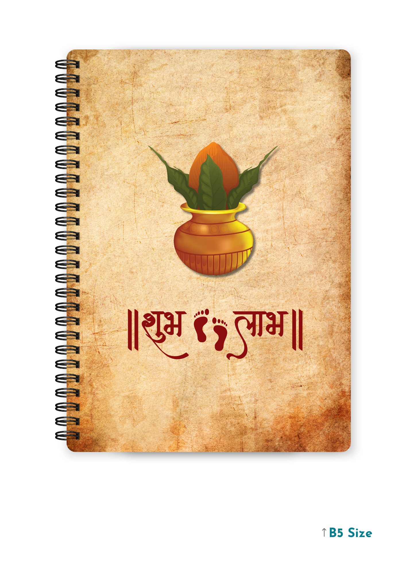 SHUBH LAABH cover page - A4 / B5 Size Wiro Notebook