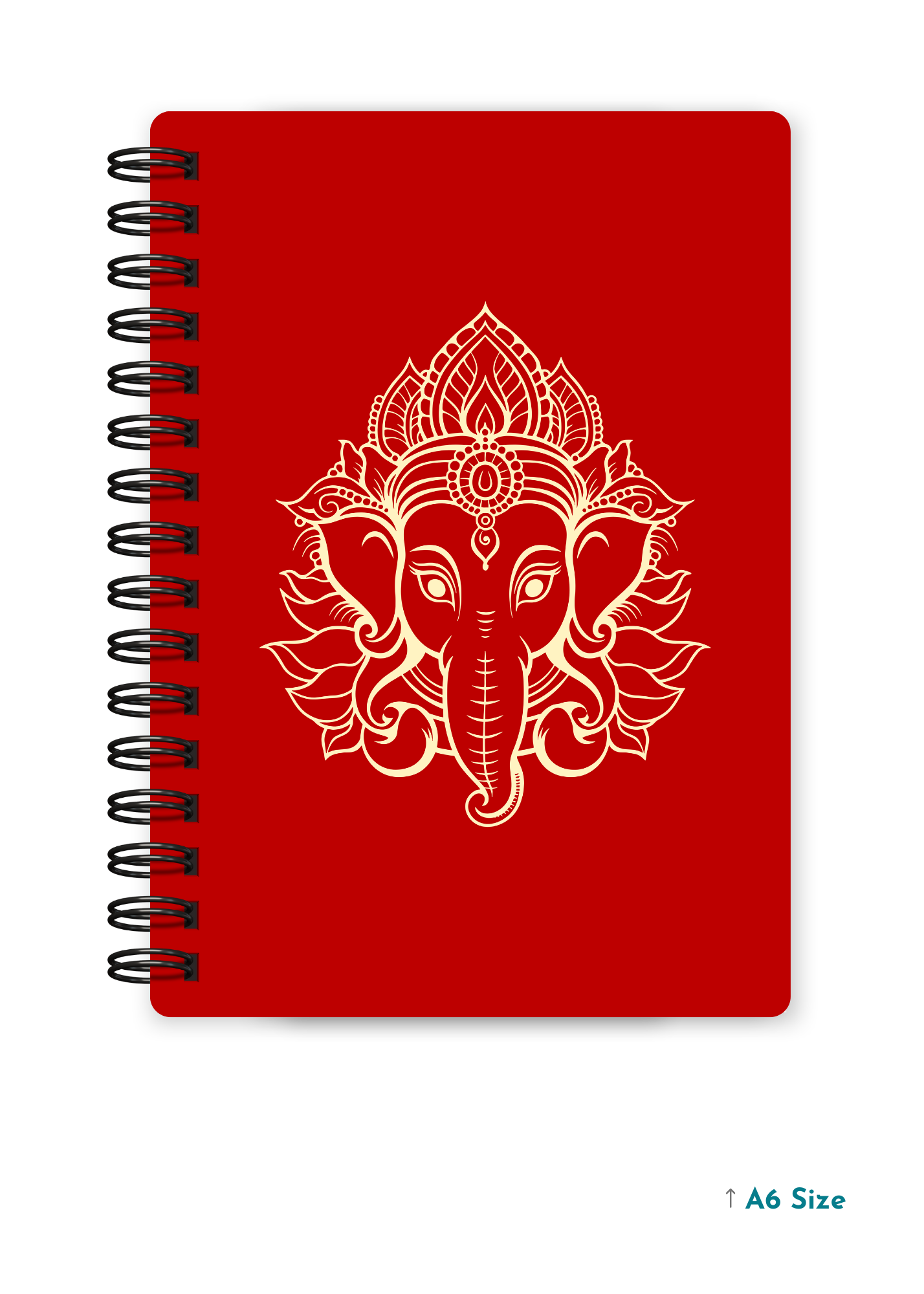GANESH JI (5) cover page - A5 / A6 Size Wiro Notebook