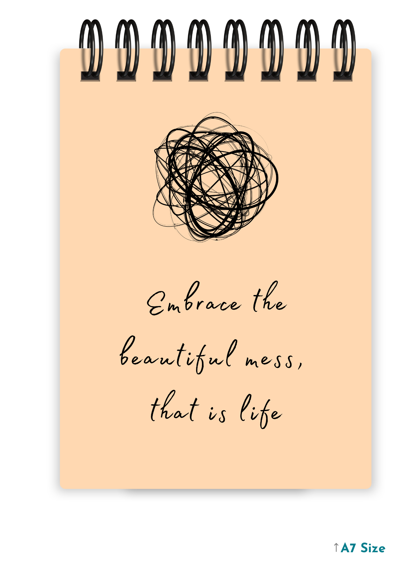 EMBRACE THE BEAUTIFUL MESS cover page - A7 Size Pocket Notepad
