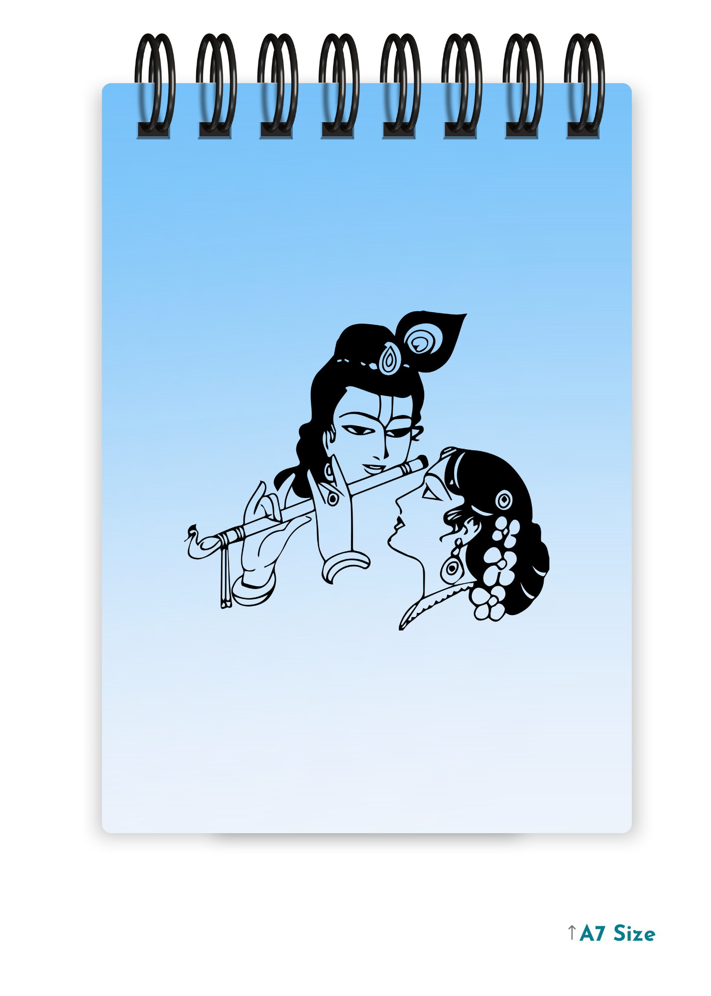 RADHA KRISHNA JI (1) cover page - A7 Size Pocket Notepad