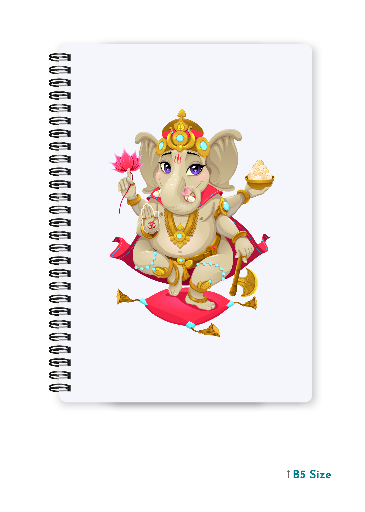 GANESH JI (6) cover page - A4 / B5 Size Wiro Notebook